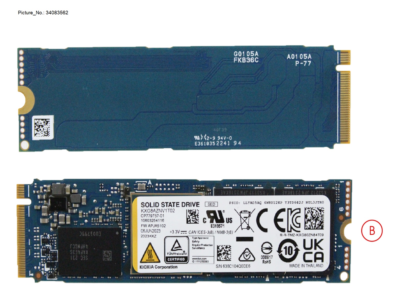 SSD PCIE M.2 XG8 G4 1TB (SED)