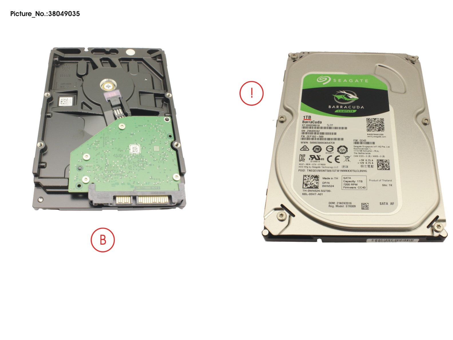 FUJITSU HDD 1TB SATA S3 7.2K 3.5