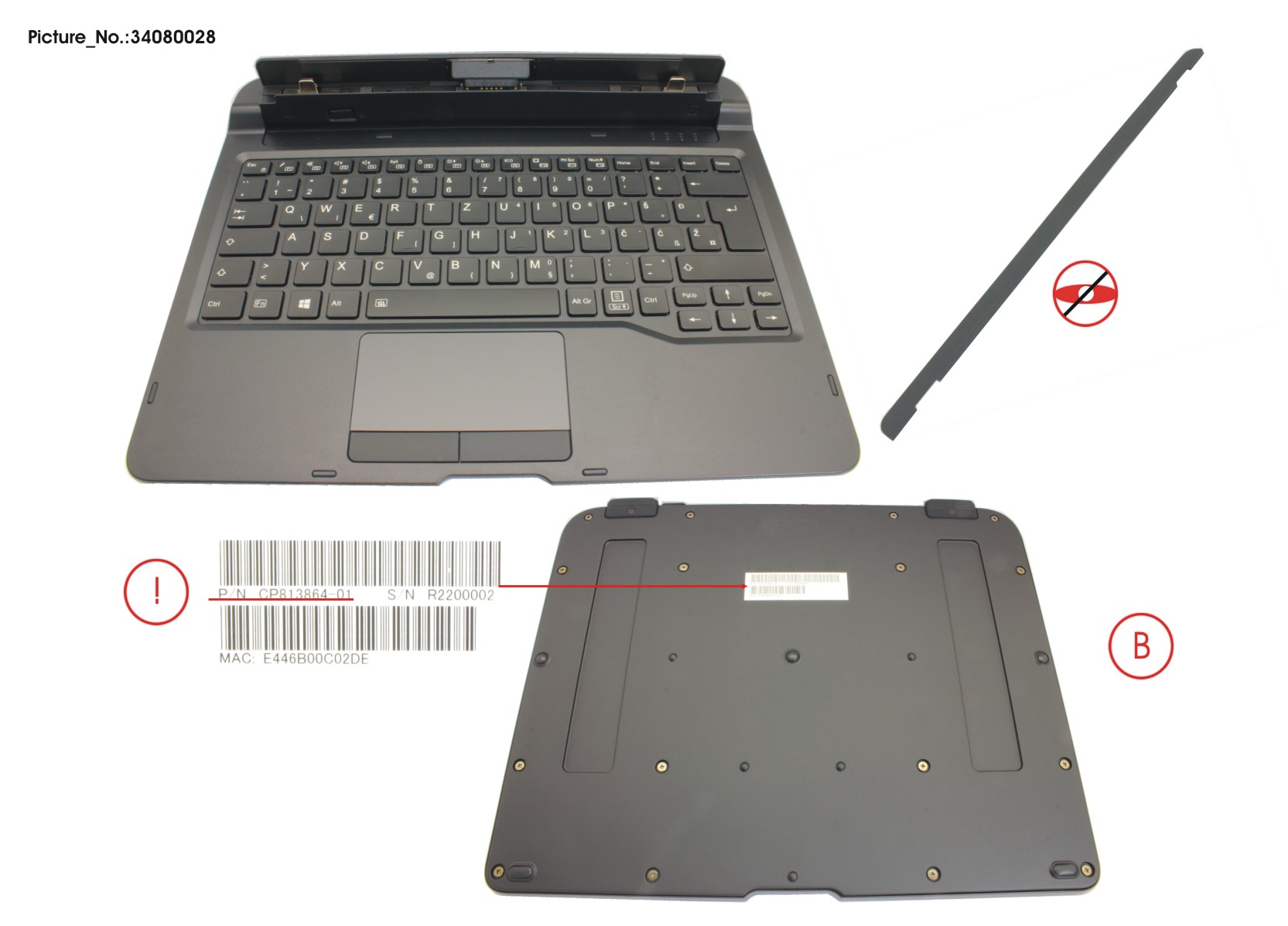 KEYBOARD DOCKING EAST EUROPE W/ BL, UKCA KEYBOARD DOCKING EAST EUROPE W/ BL, UKCA