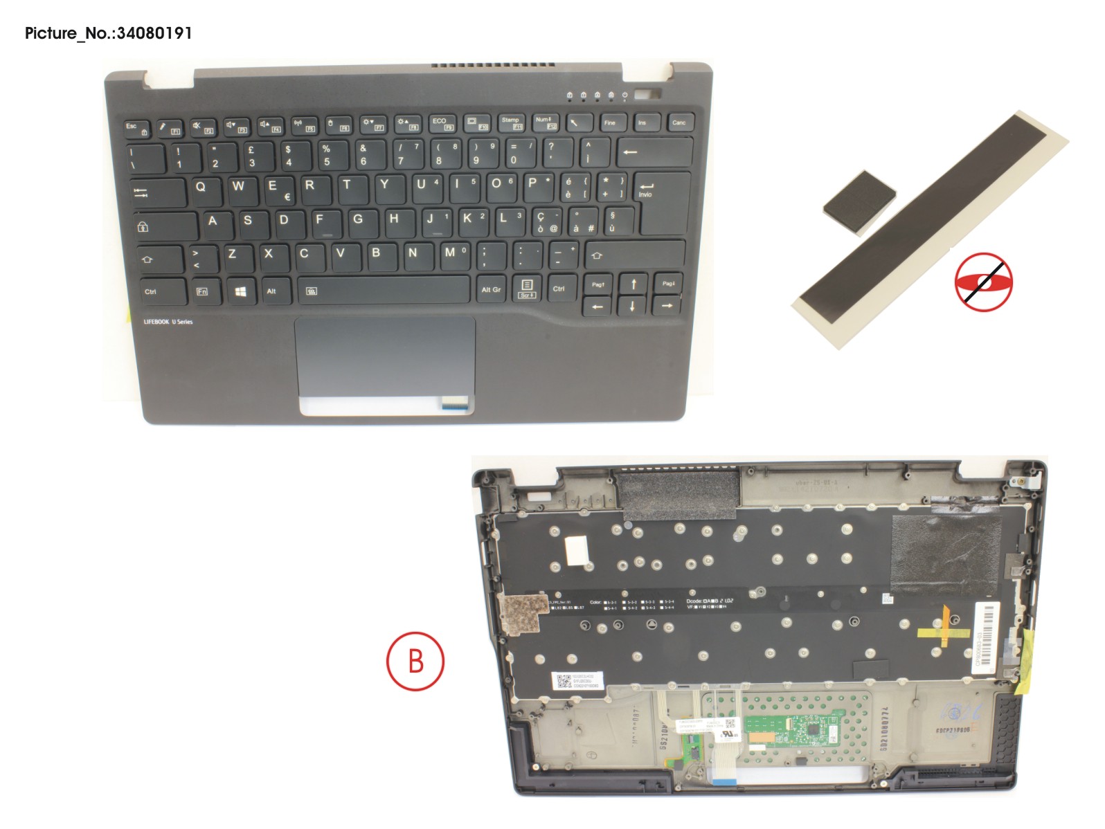 UPPER ASSY INCL. KB ITALIAN UPPER ASSY INCL. KB ITALIAN