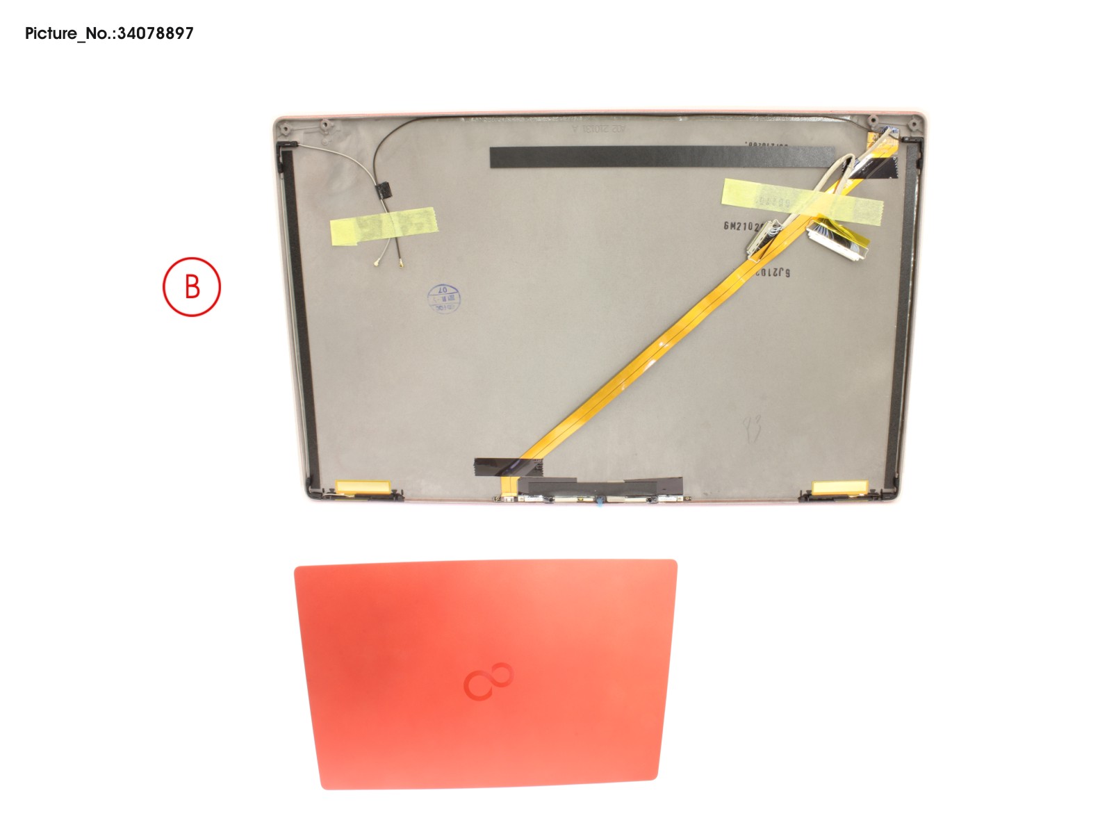 LCD BACK COVER RED W/ HELLO W/ TOUCH LCD BACK COVER RED W/ HELLO W/ TOUCH