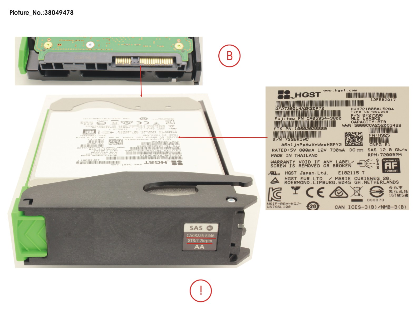 DX S4 HDDE HD DRIVE 8TB 7.2K AF