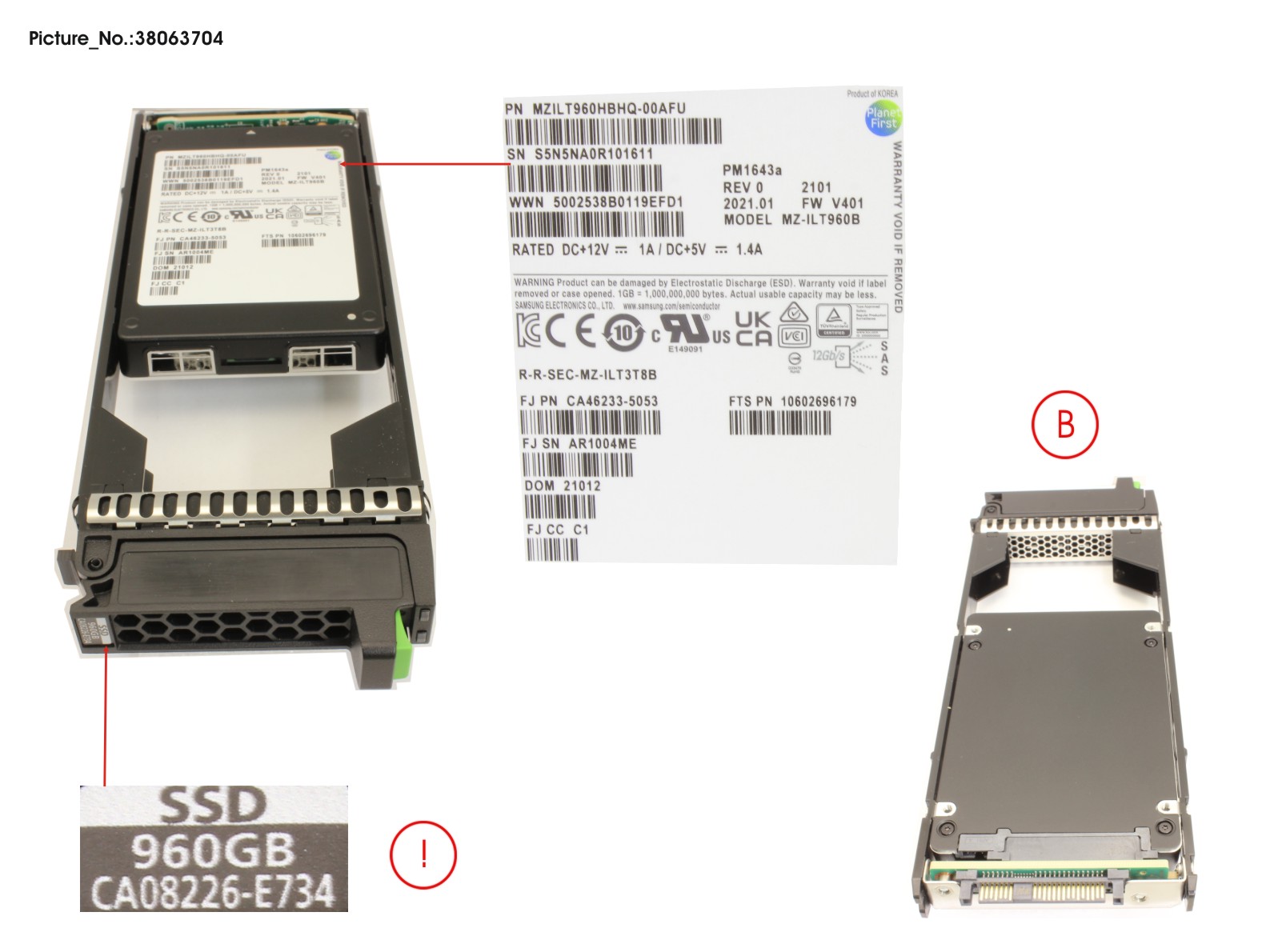 FUJITSU DX SSD SAS 2.5 960GB 12G