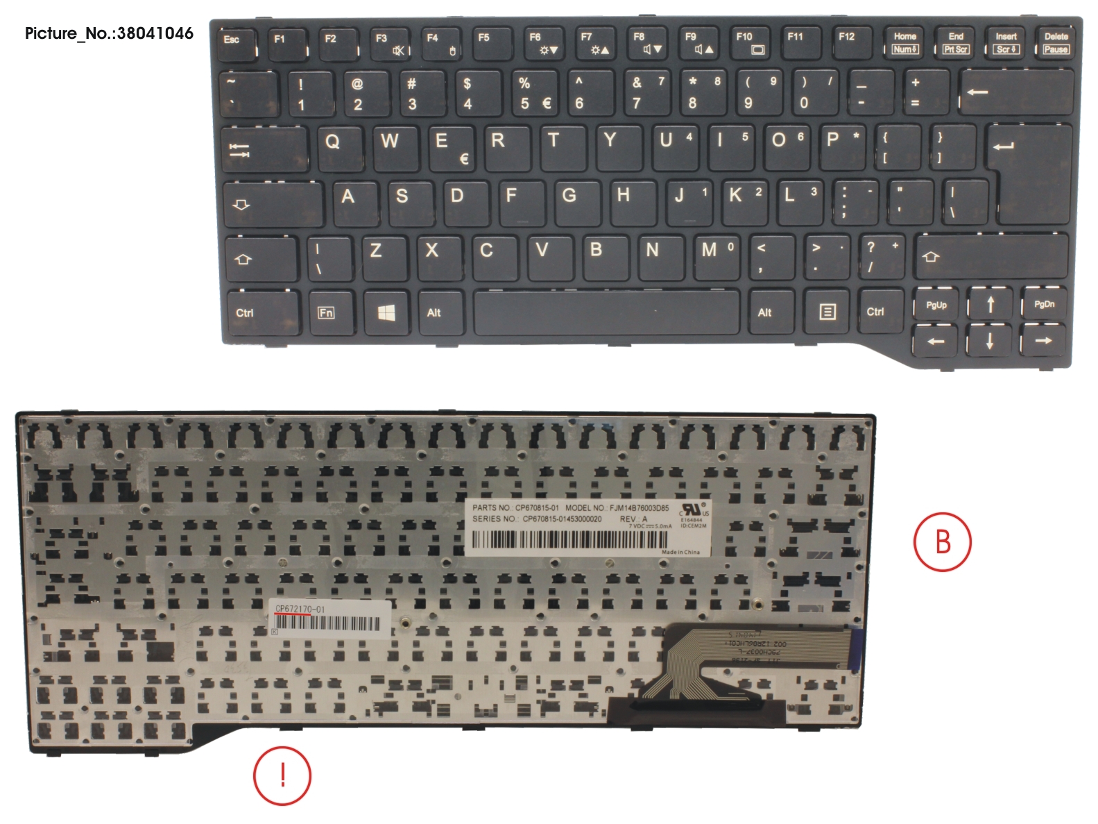 FUJITSU KEYBOARD BLACK W/O TS US
