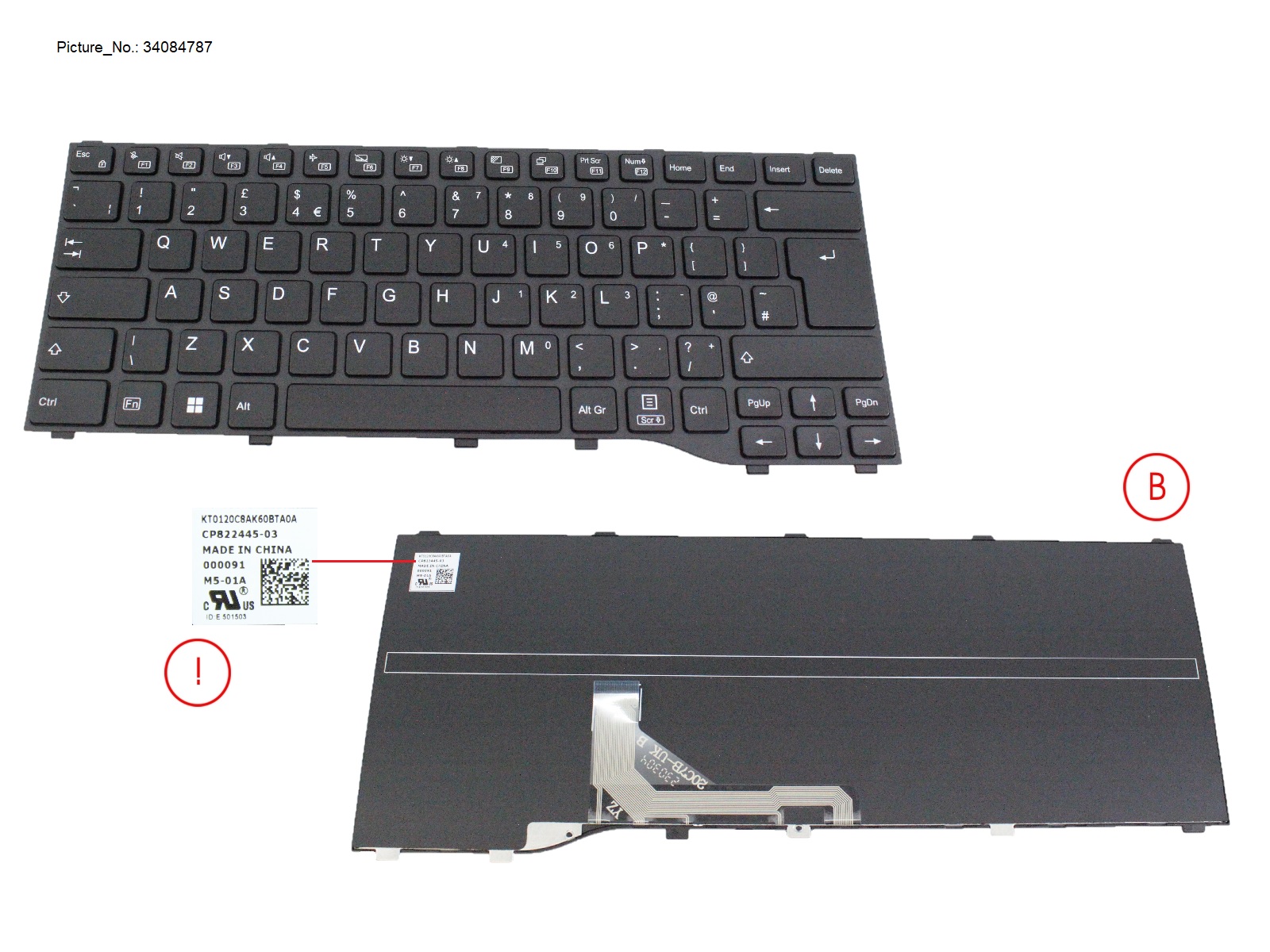 KEYBOARD BLACK UK WIN11 (NEW_FN)