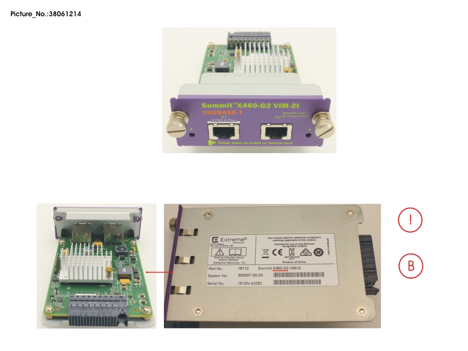 VIM MODULE FOR X460-G2, 2X 10G-T PORTS