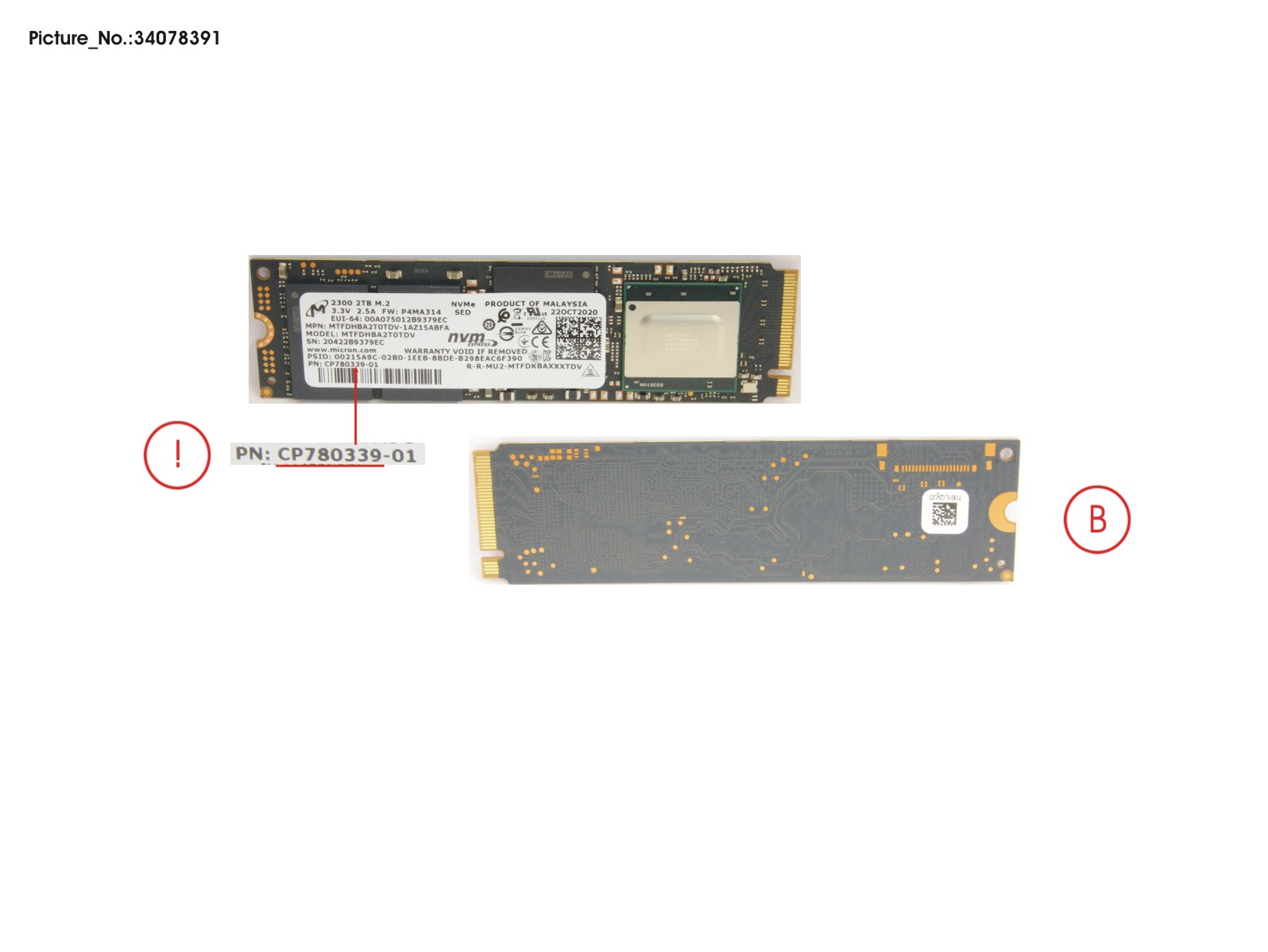 SSD PCIE M.2 2300 2TB (FED)