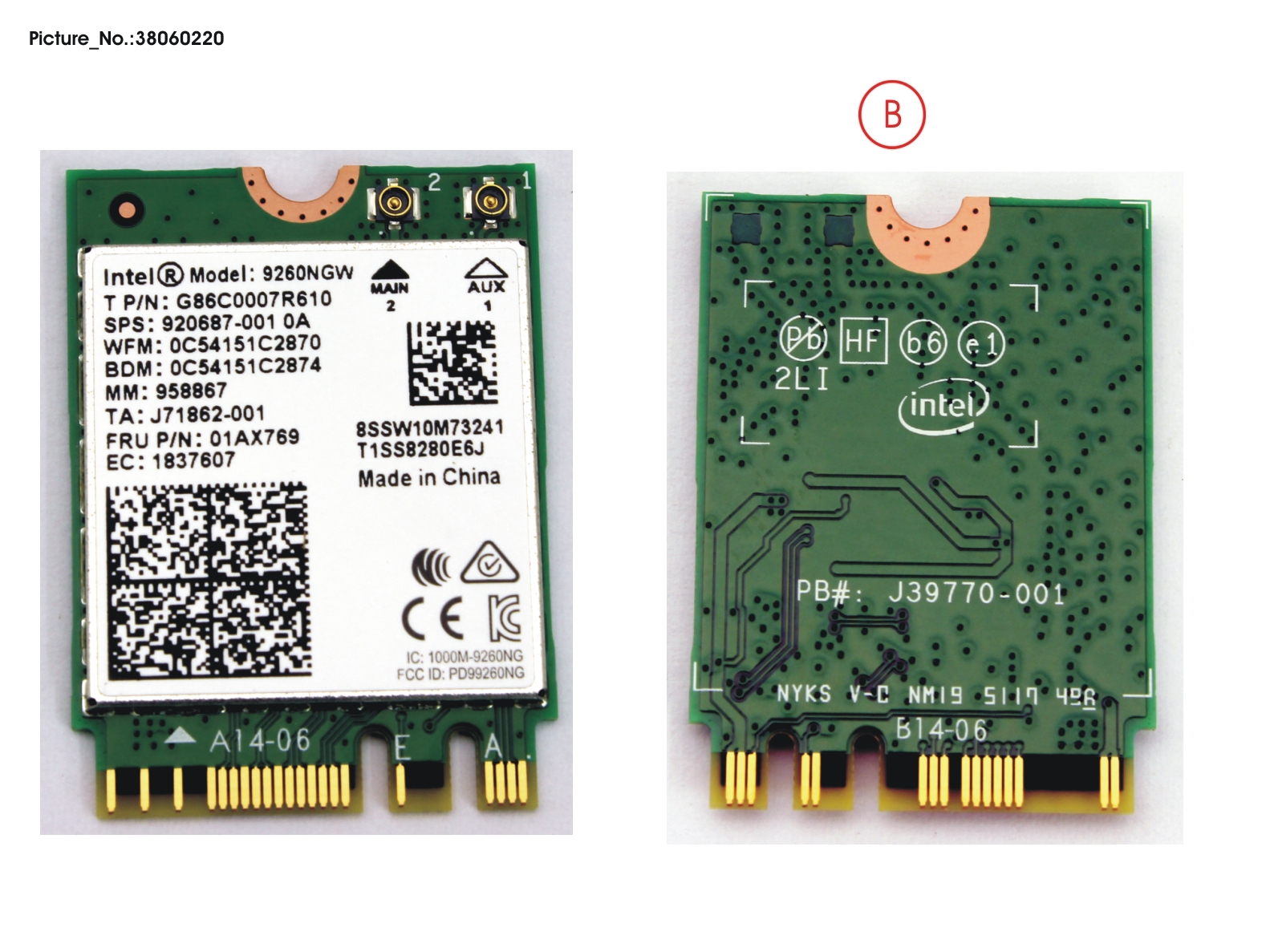 FUJITSU INTEL DUAL BAND WIRELESS-AC 9260, 2230