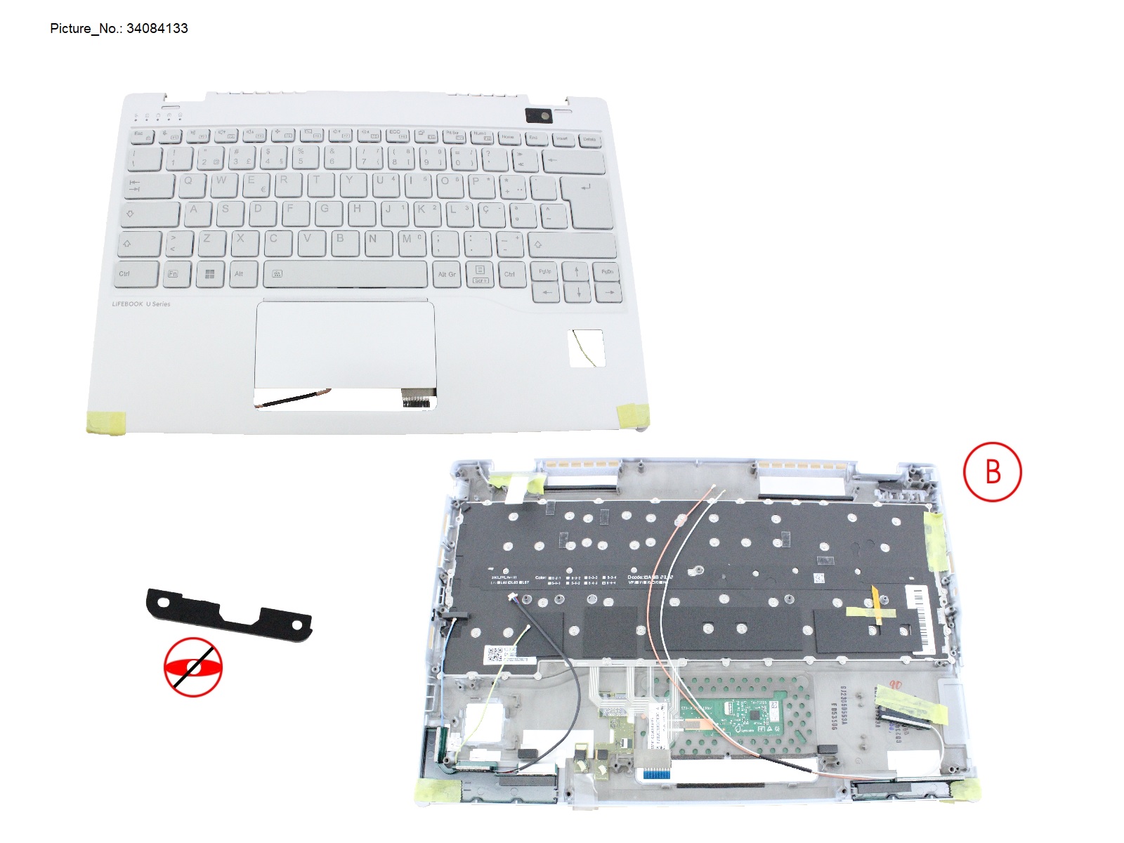 UPPER ASSY W/ KB WHITE PORTUGAL W/ PV UPPER ASSY W/ KB WHITE PORTUGAL W/ PV