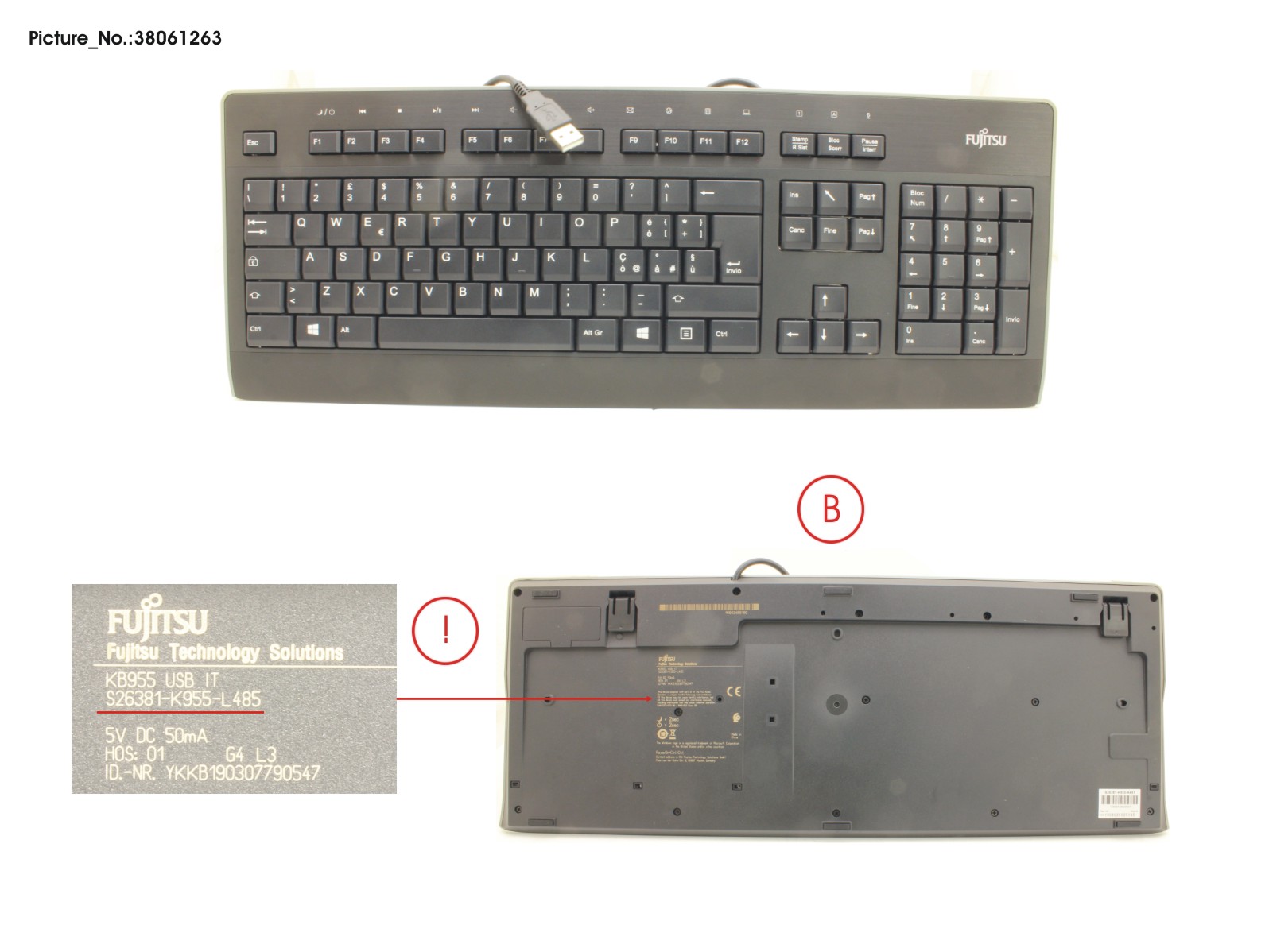 KEYBOARD KB955 USB IT KEYBOARD KB955 USB IT