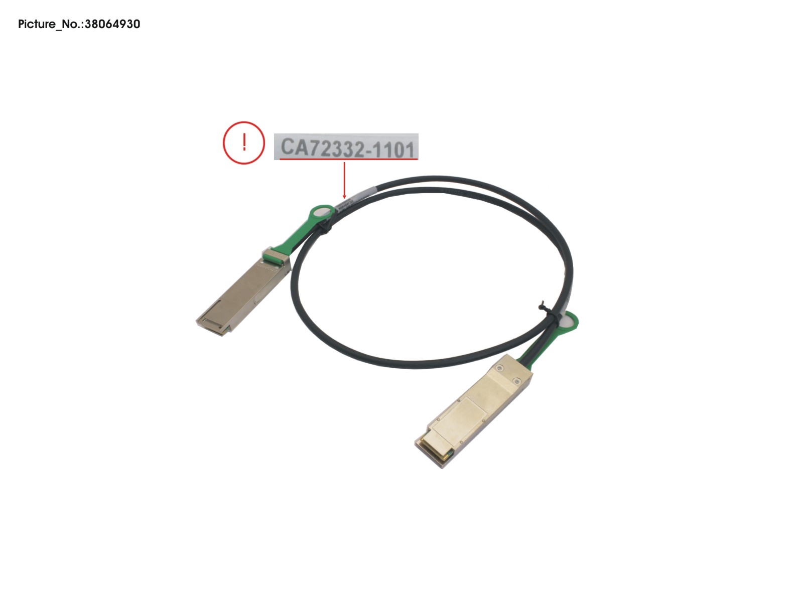 DX HE QSFP+ CU CABLE 1,1M (FCI)