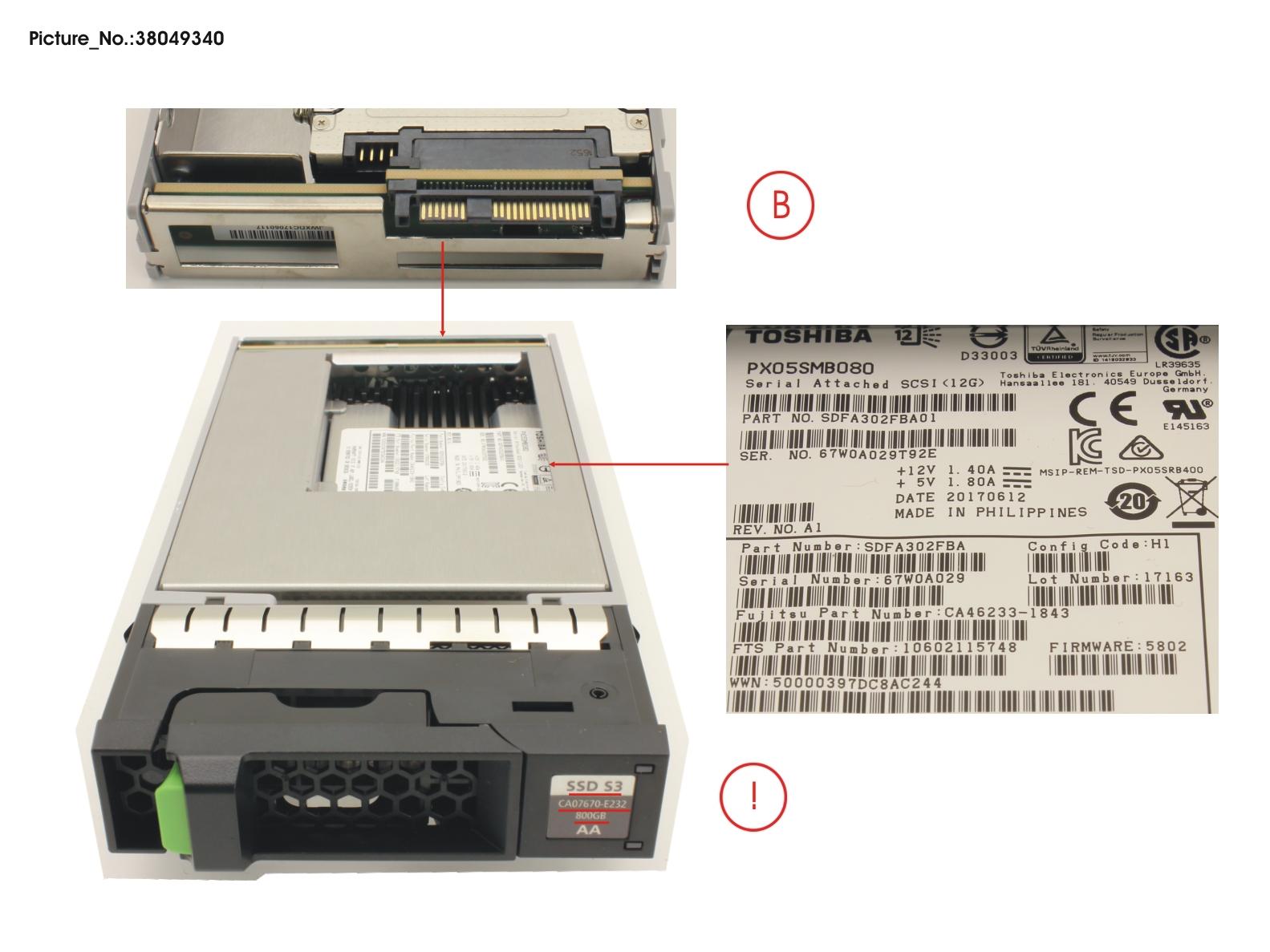 DXS3 MLC SSD  3.5  800GB SAS3 X1