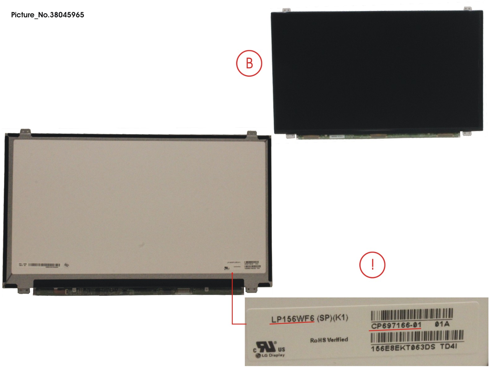 FUJITSU LCD PANEL LGD AG, LP156WF6-SPK1(EDP,FHD)