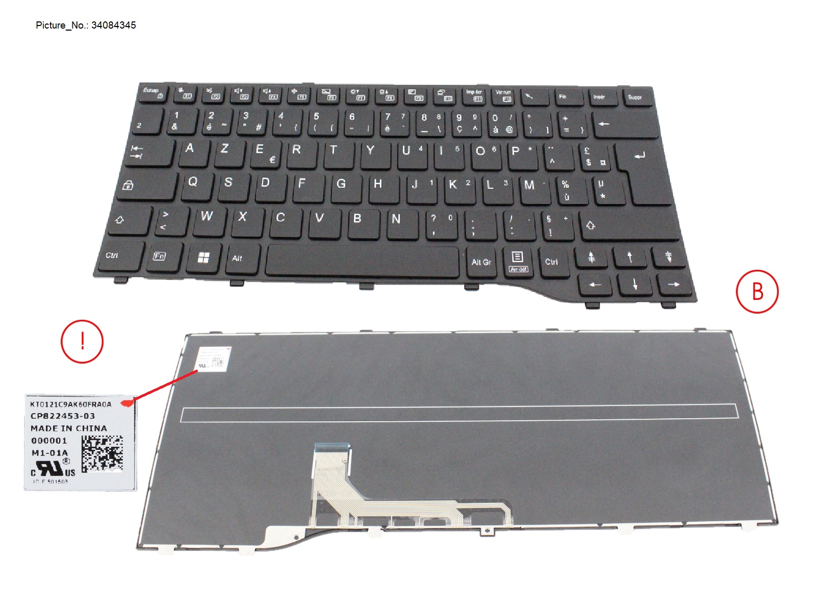 KEYBOARD BLACK NORMAL FRANCE (NEW_FN) KEYBOARD BLACK NORMAL FRANCE (NEW_FN)