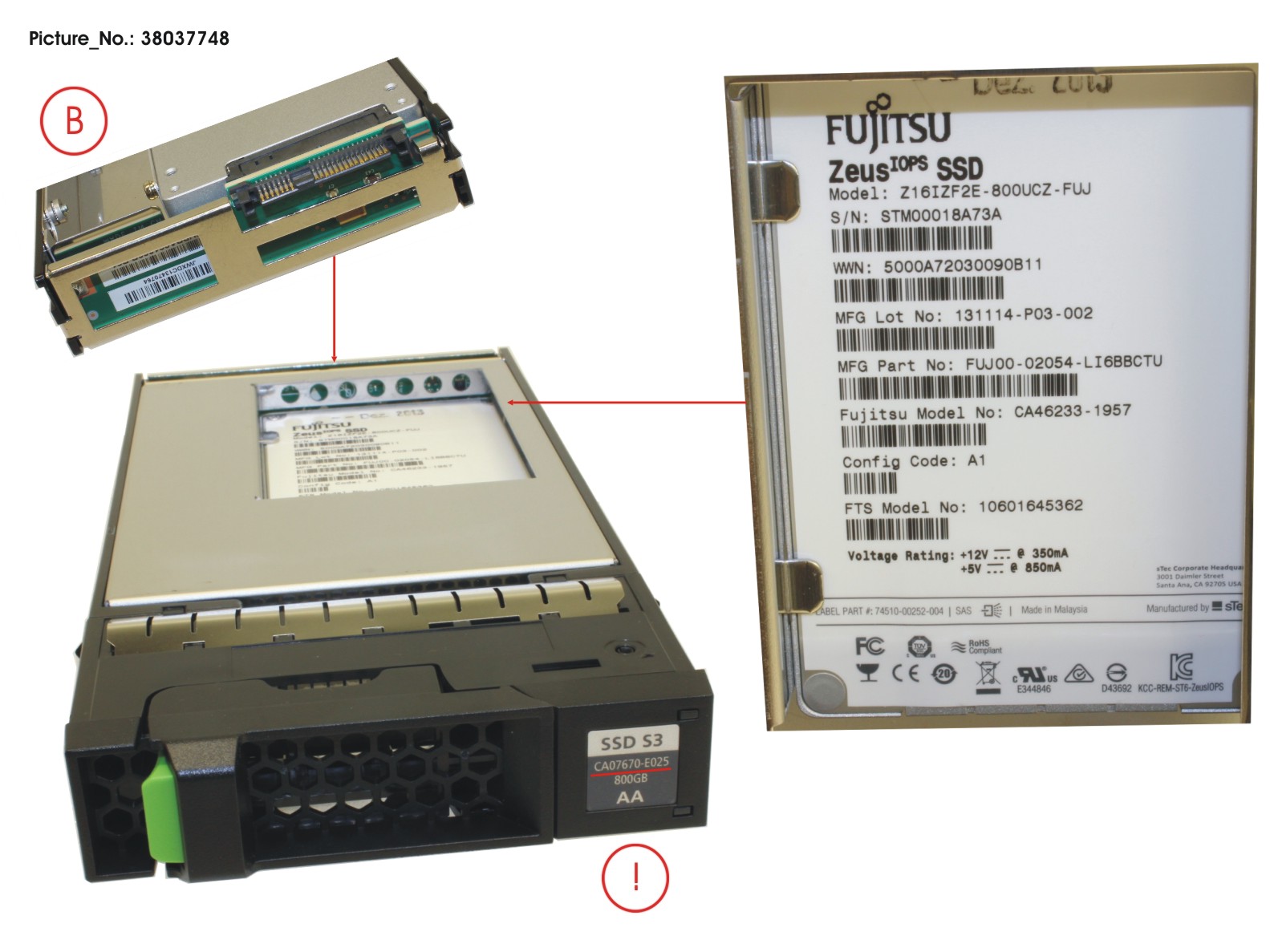 DX S3 SSD MLC 3.5 800GB X1