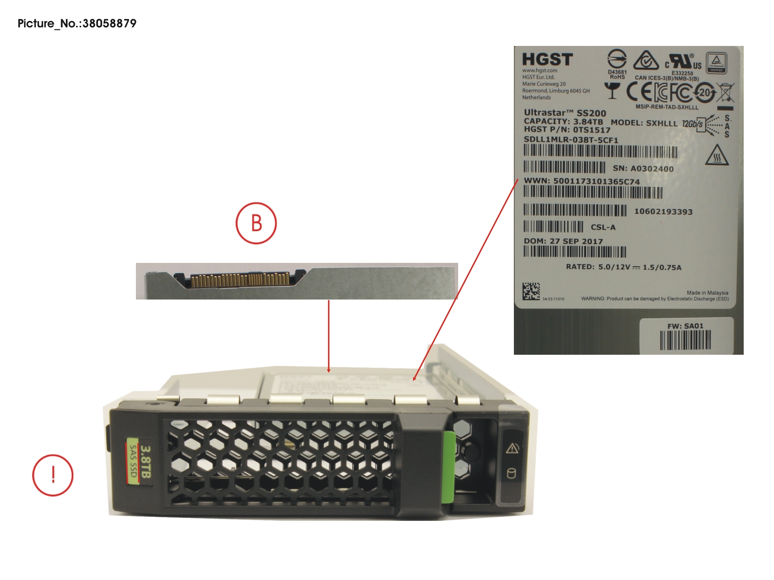 SSD SAS 12G 3.84TB READ-INT. 3.5 H-P EP