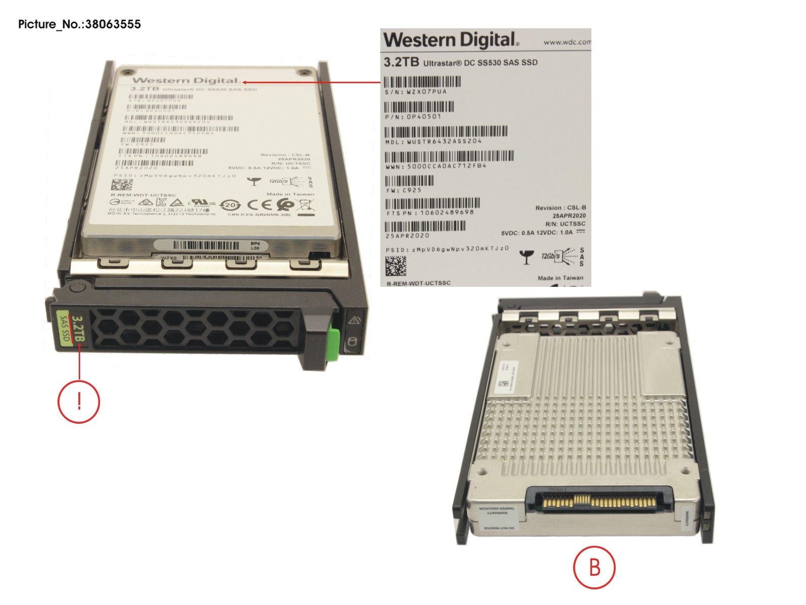 SSD SAS 12G 3200GB MU 2.5 HOT PL EP