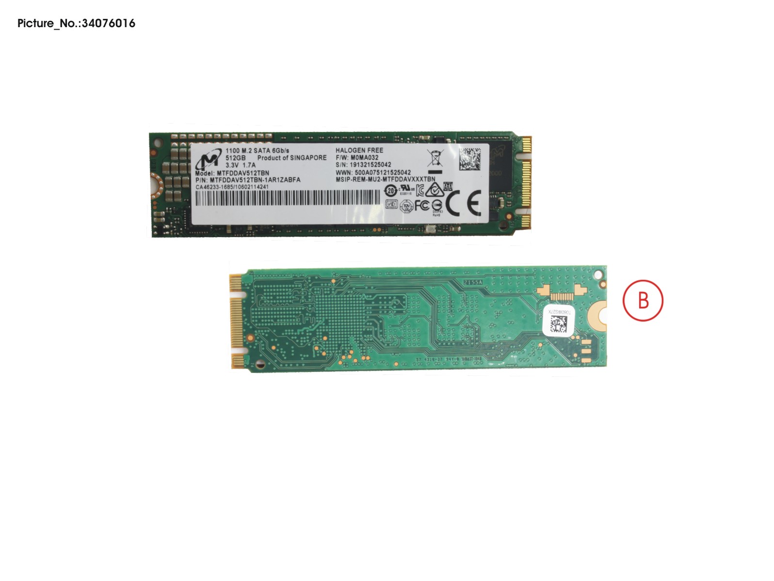 SSD S3 M.2 2280  MOI 1100 512GB