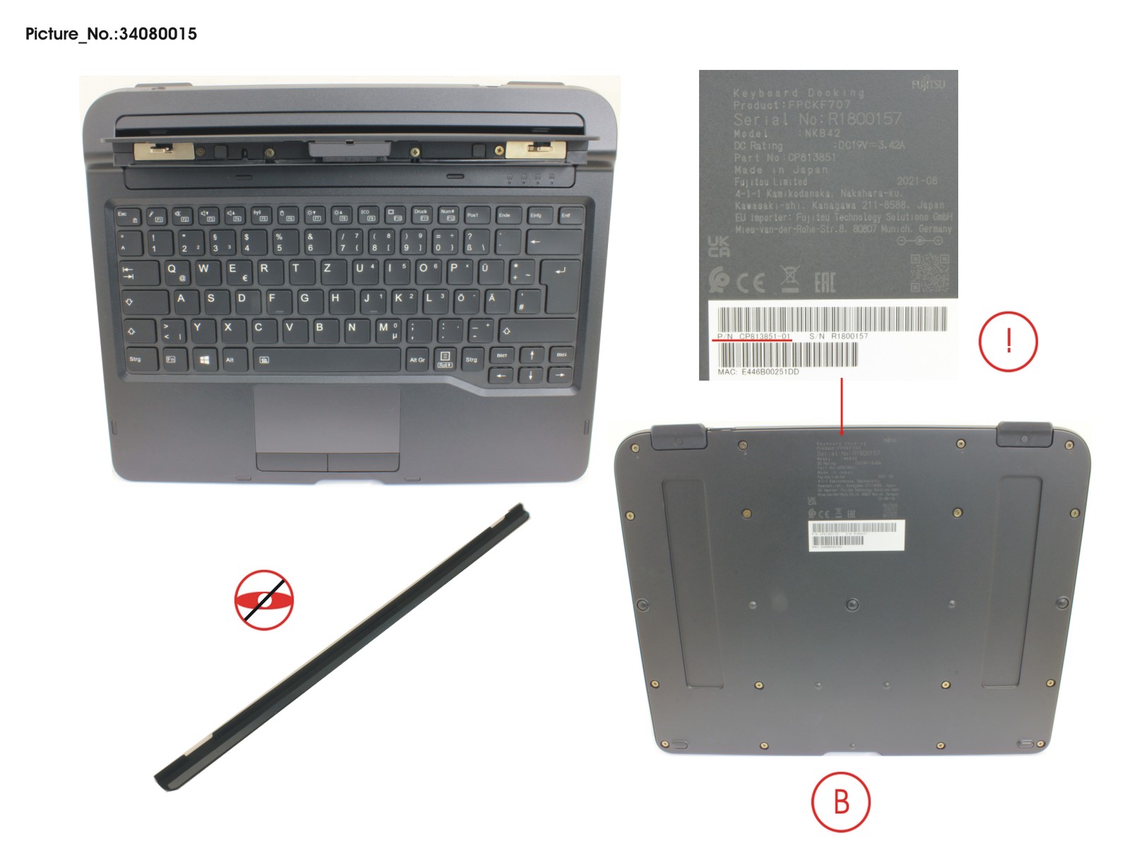 KEYBOARD DOCKING GERMANY W/ BL, UKCA KEYBOARD DOCKING GERMANY W/ BL, UKCA