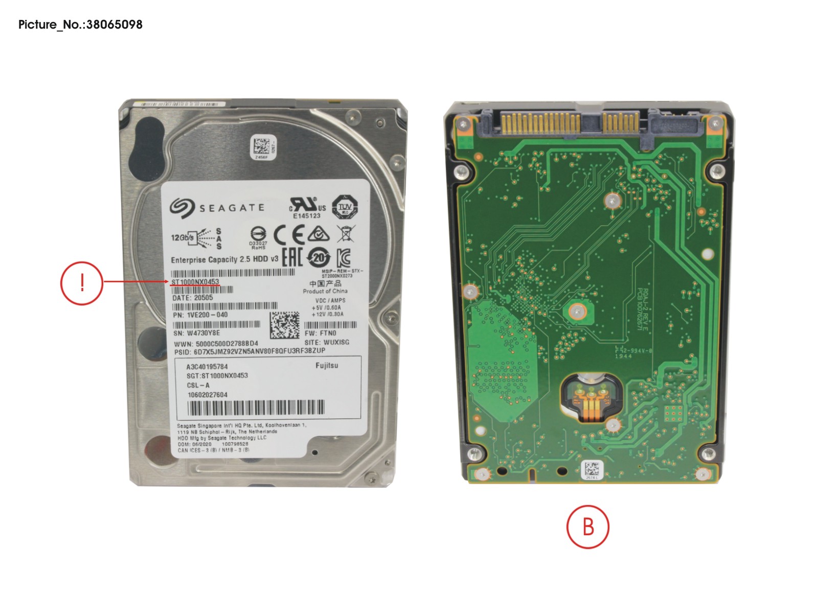 HD SAS 12G 1TB 7K2 512N HOT PL SFF BC