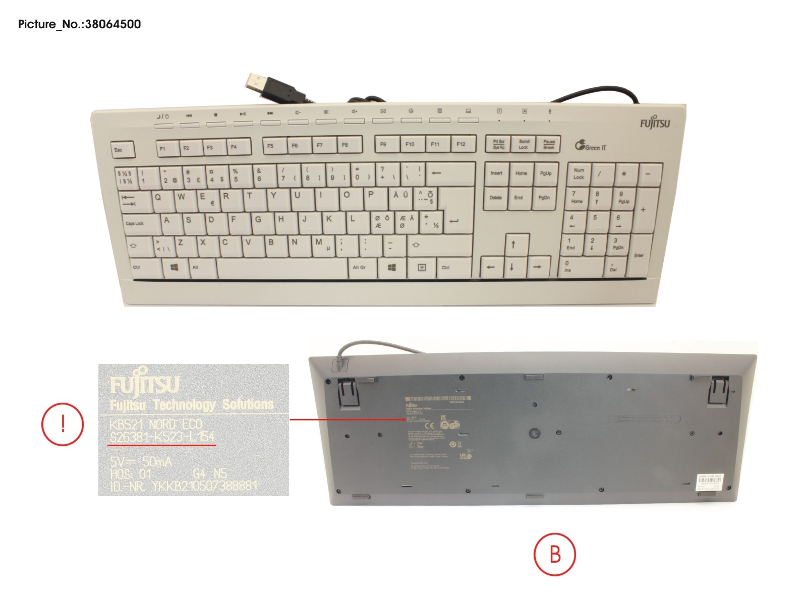 KEYBOARD KB521 NORD ECO