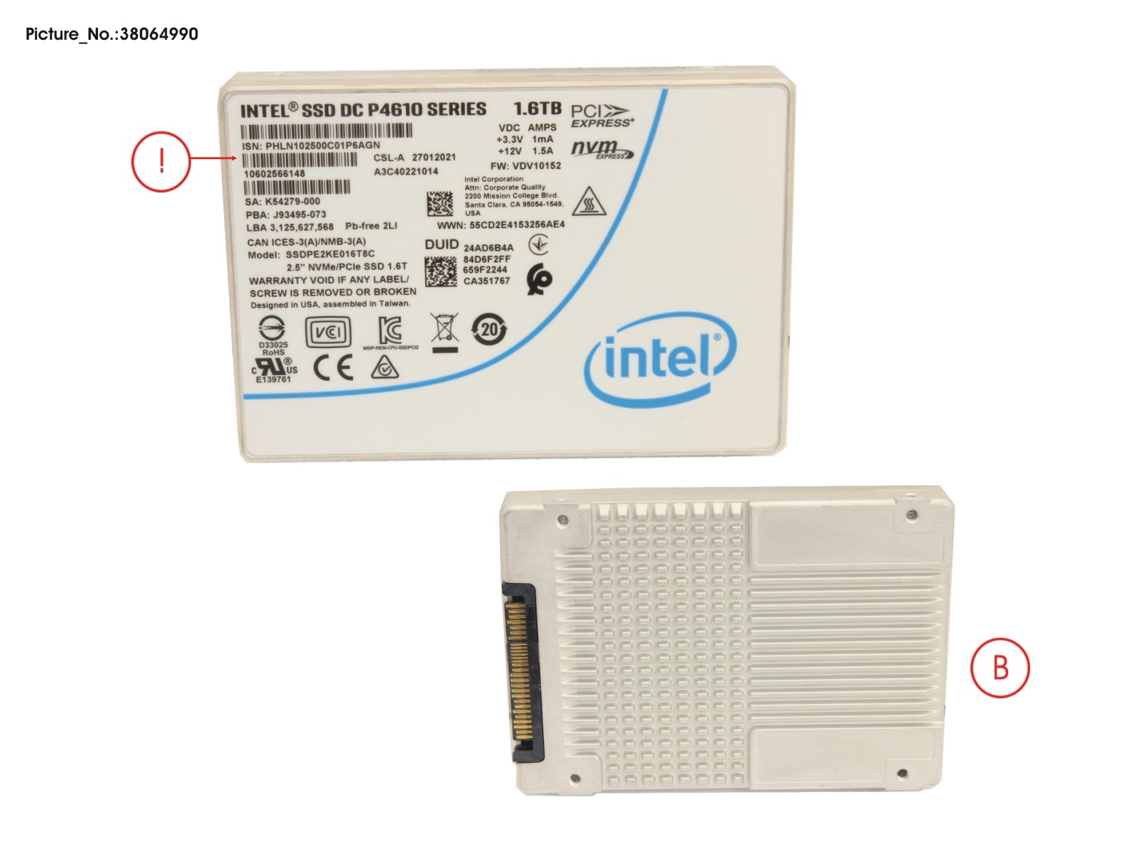 SSD PCIE3 SFF MU 1.6TB