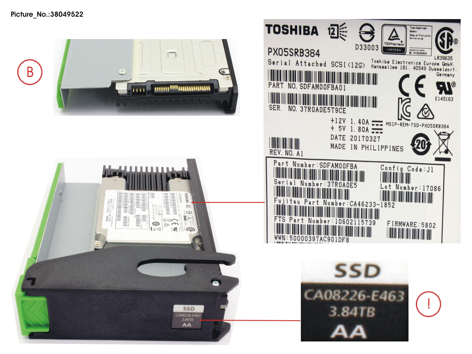 DX S4 HDDE MLC SSD SAS 3.5 3.84TB 12G