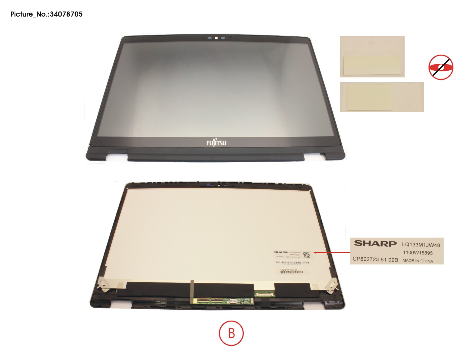 LCD ASSY FHD, AG INCL.TOUCHPANEL