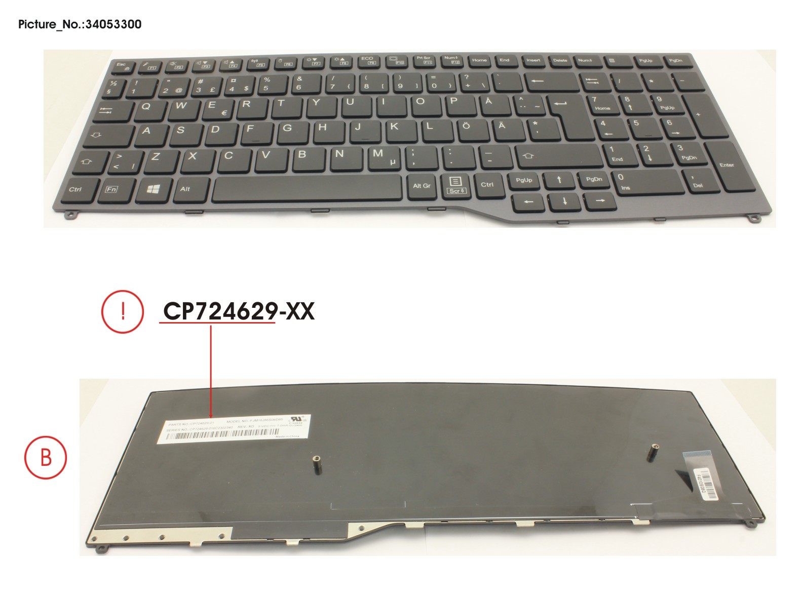 KEYBOARD 10KEY BLACK W/O TS SWE/FINLAND KEYBOARD 10KEY BLACK W/O TS SWE/FINLAND