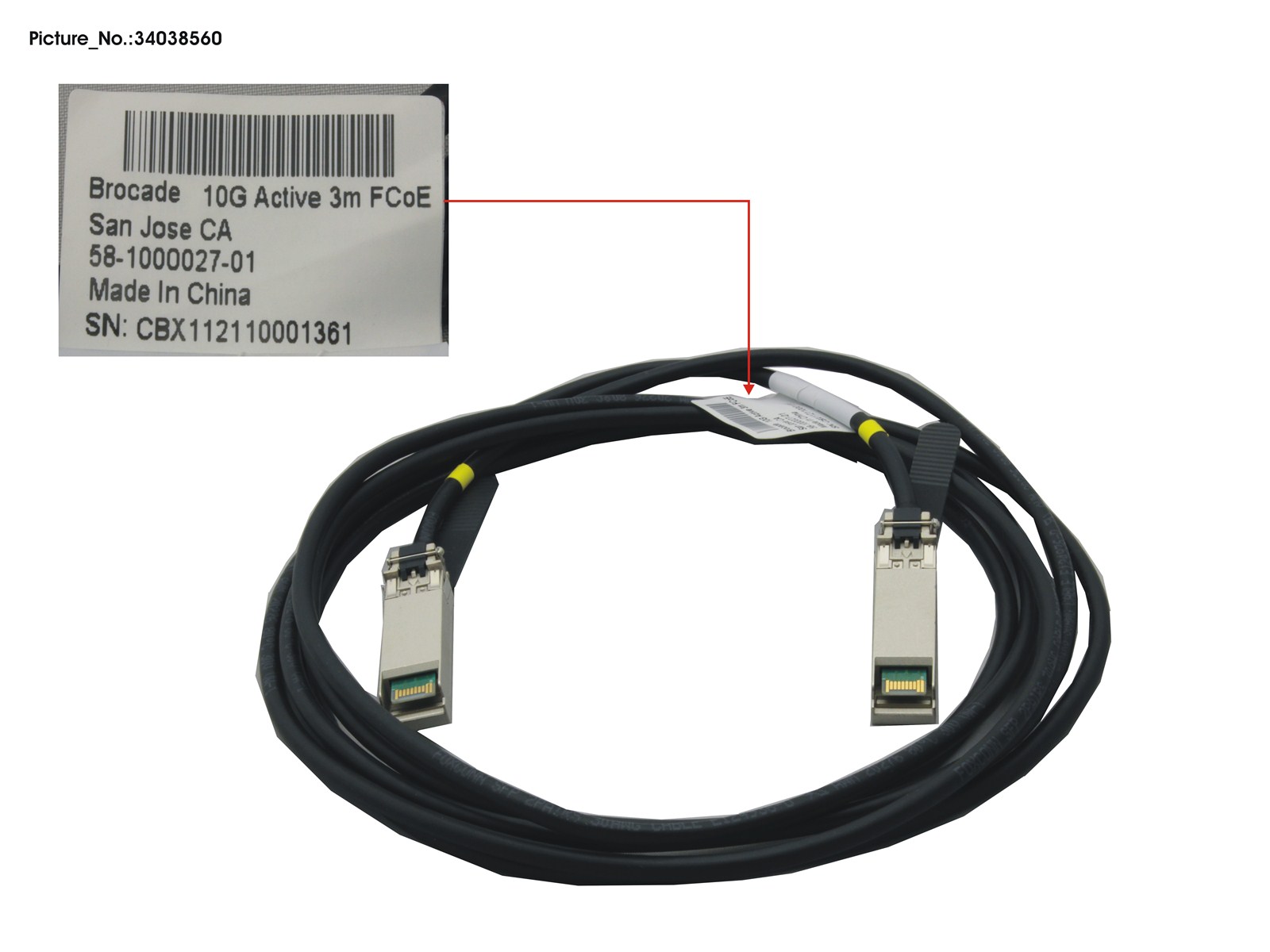 SFP+ ACTIVE TWINAX CABLE 3M
