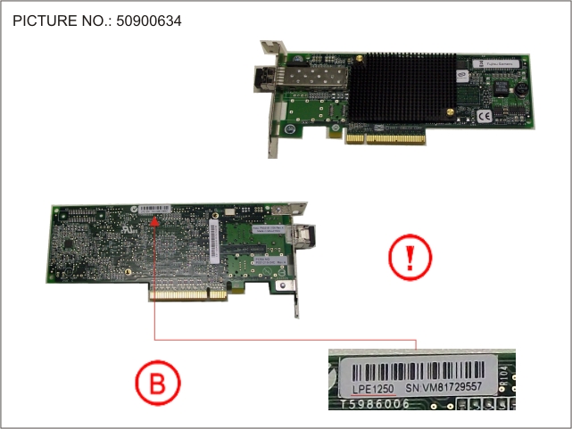 FC CTRL 8GBIT/S LPE1250 MMF LC LP