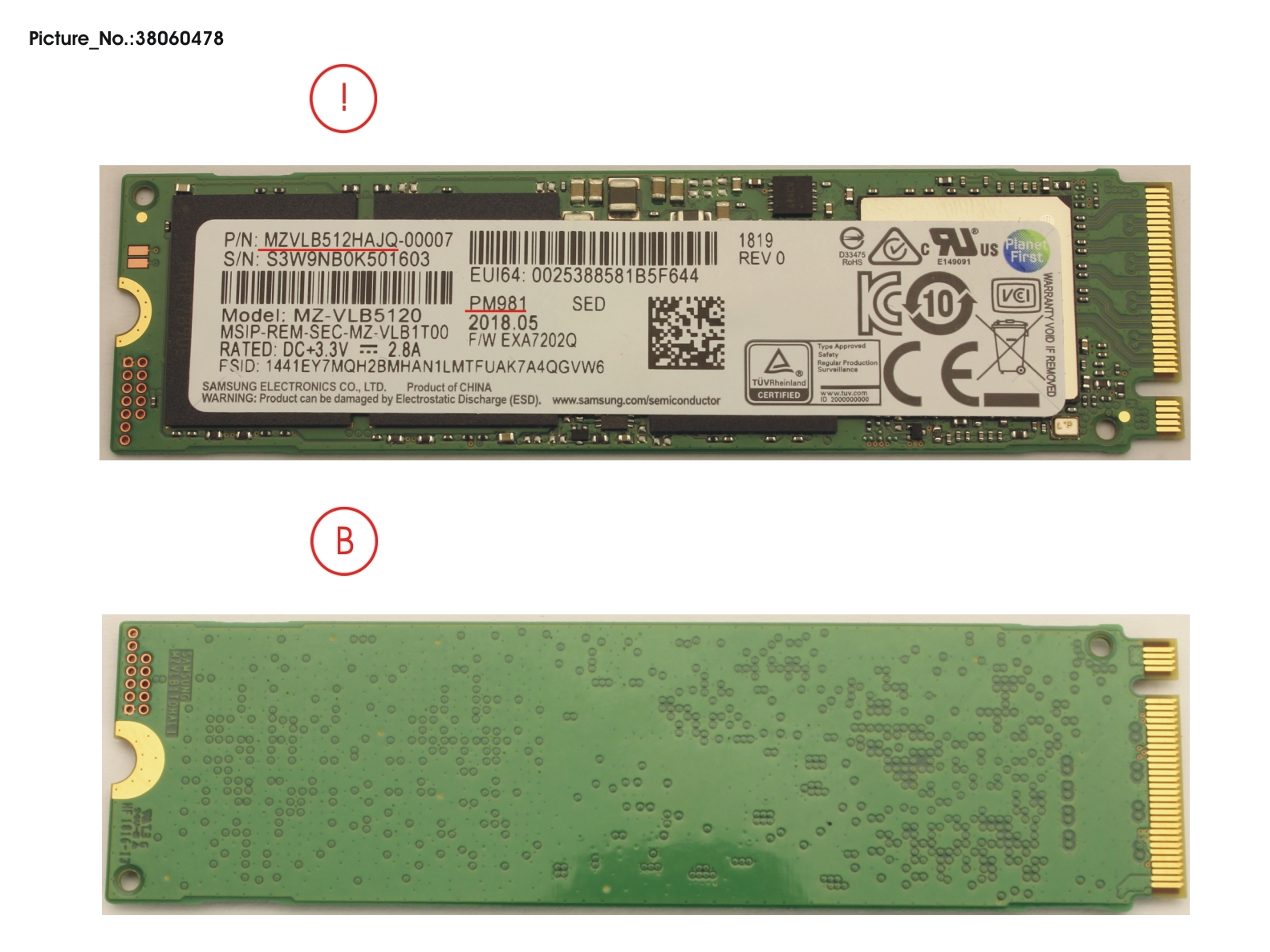 SSD PCIE M.2 2280 512GB PM981 (OPAL)