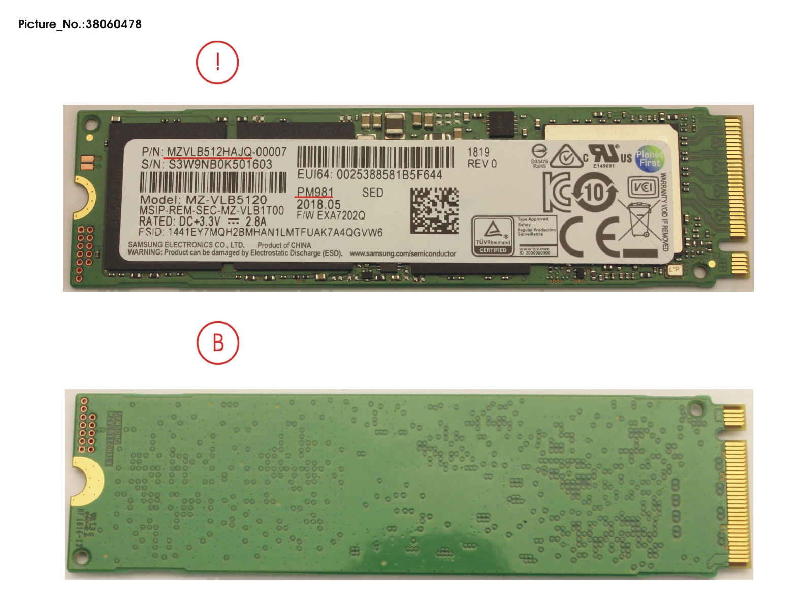SSD PCIE M.2 2280 512GB PM981 (OPAL) SSD PCIE M.2 2280 512GB PM981 (OPAL)