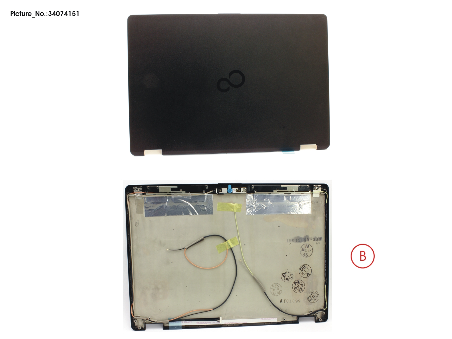 LCD BACK COVER ASSY (HD) W/ CAM/MIC