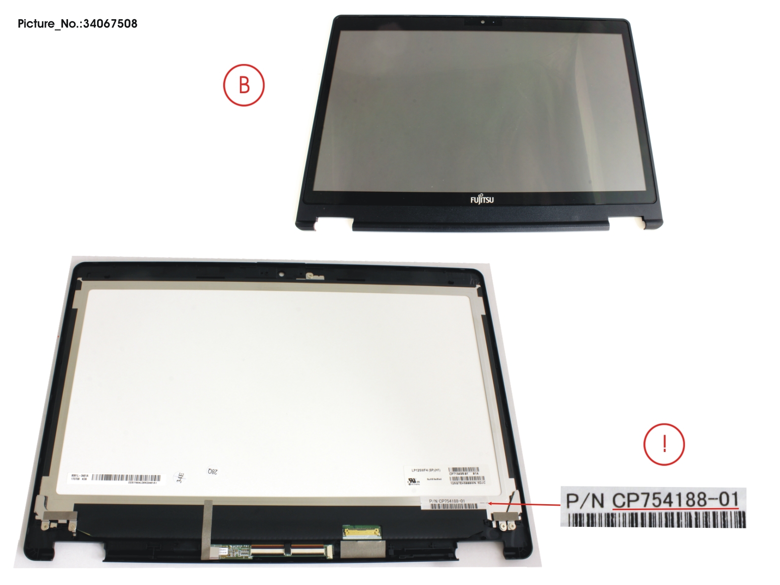 LCD ASSY FHD, AG INCL.TOUCHPANEL