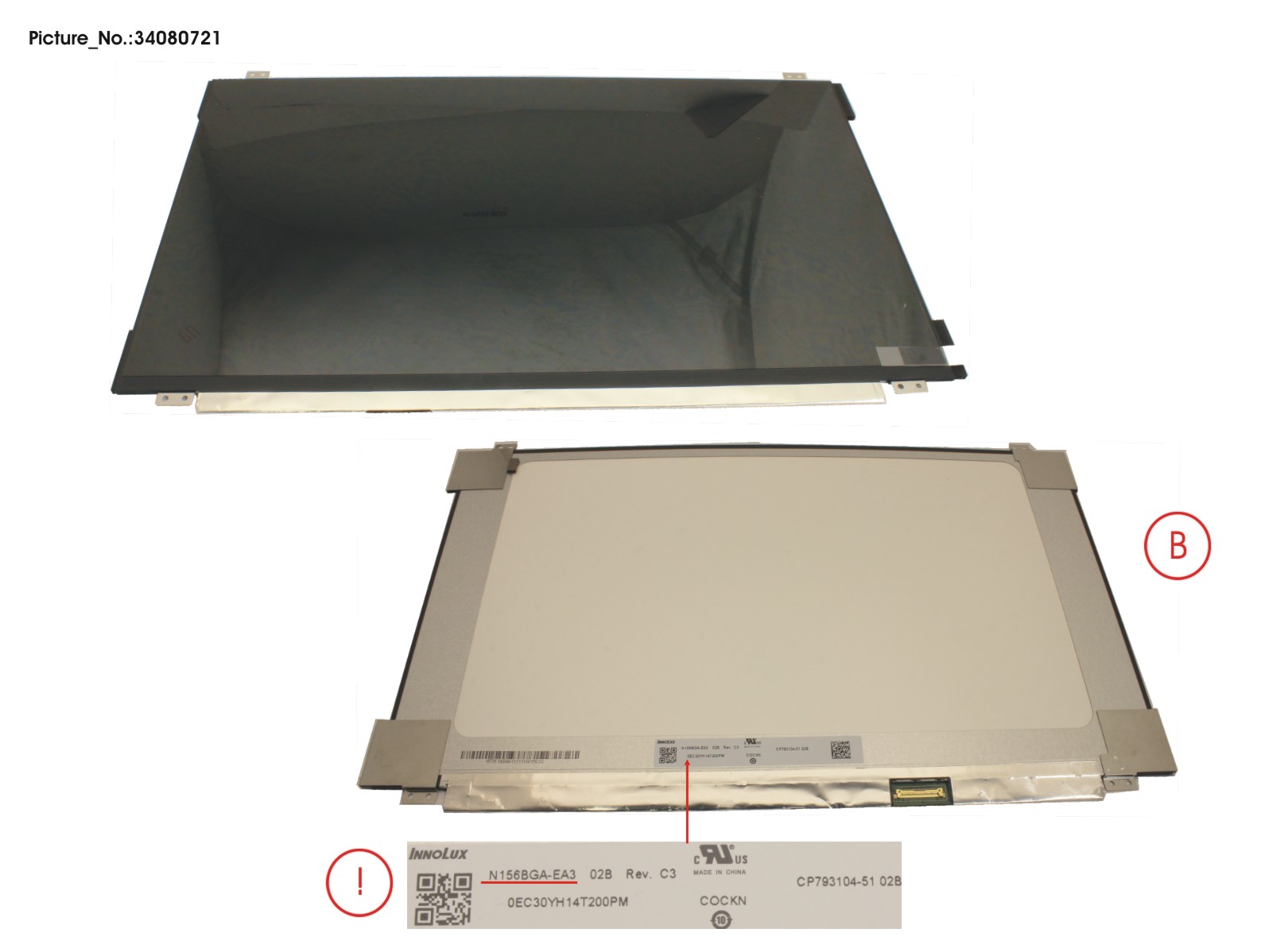 LCD PANEL INO AG, N156BGA-EA3 (EDP,HD) LCD PANEL INO AG, N156BGA-EA3 (EDP,HD)