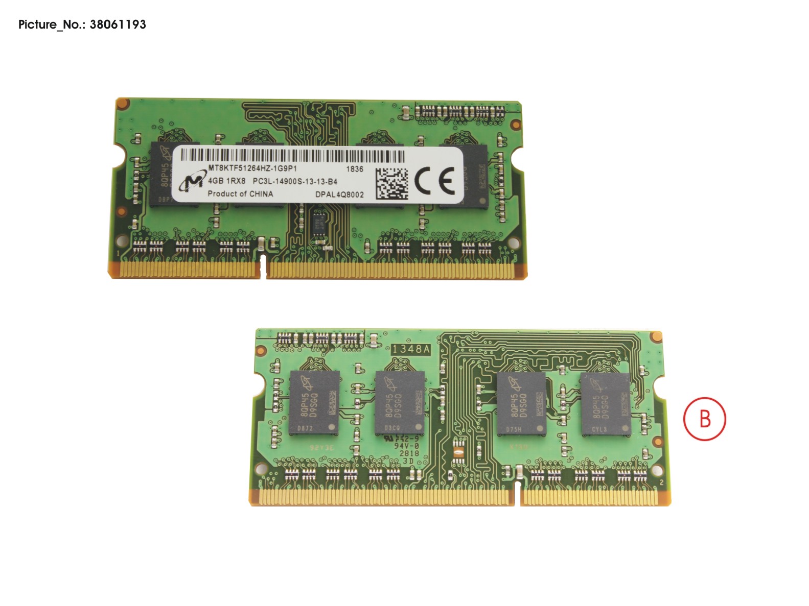 FUJITSU MEMORY 4GB DDR3-1600 SO