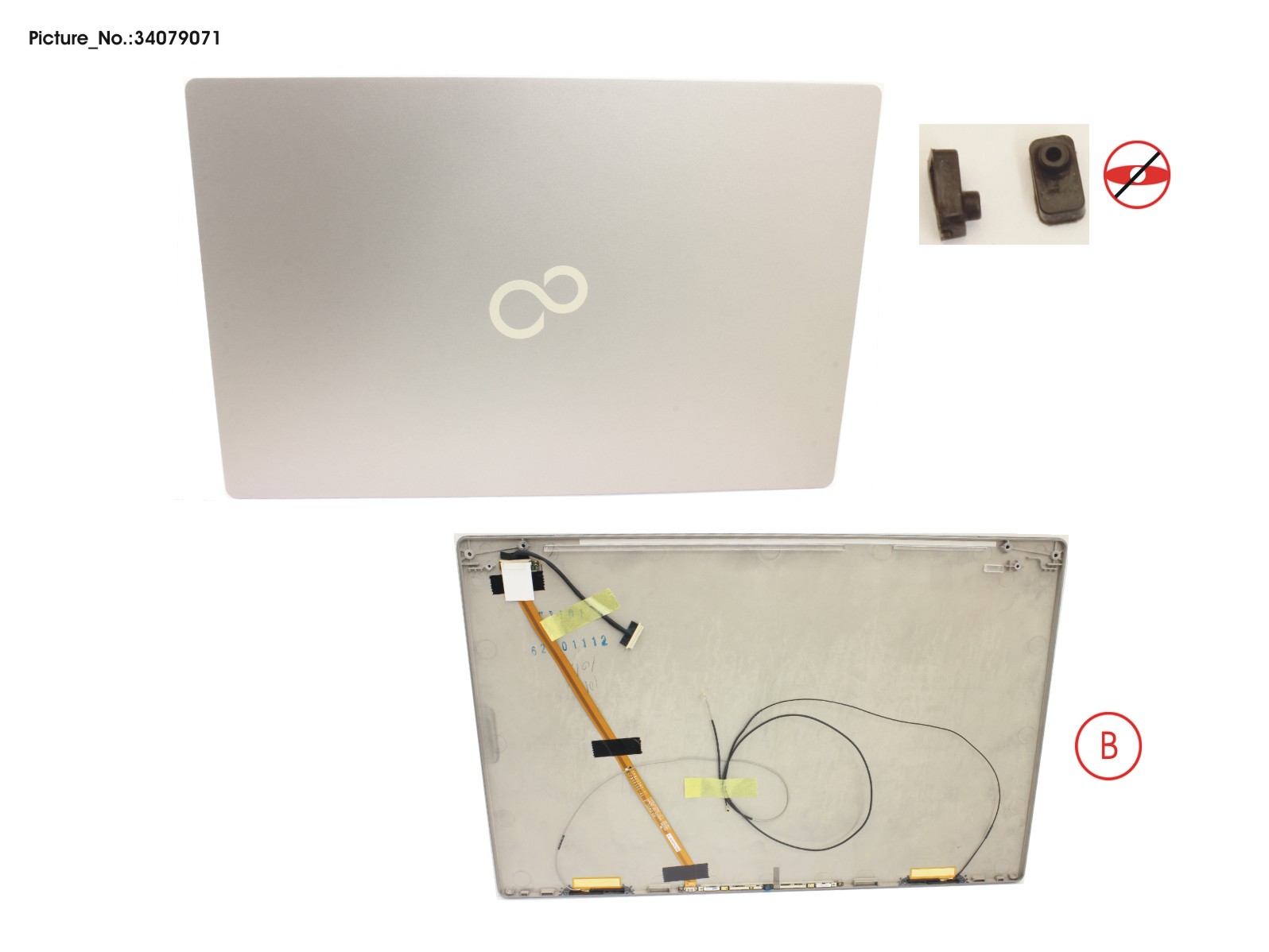 LCD BACK COVER ASSY (W/ HELLO, EPRIV)