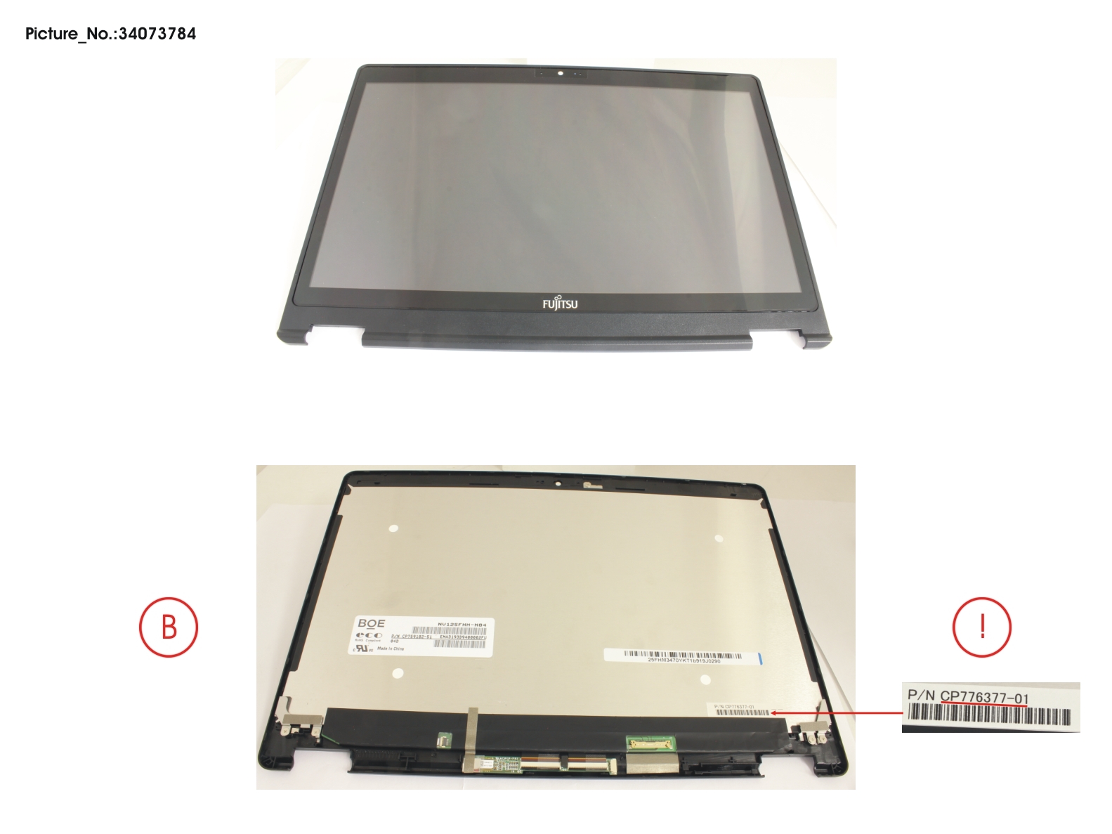 LCD ASSY FHD, AG INCL.TOUCHPANEL