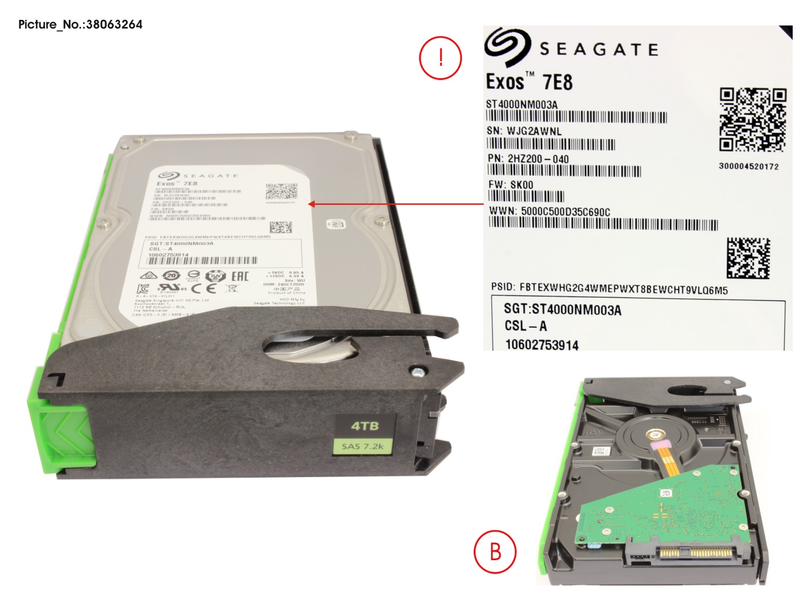 FUJITSU JX60 S2 HD SAS 4TB 7K2 12G 512N