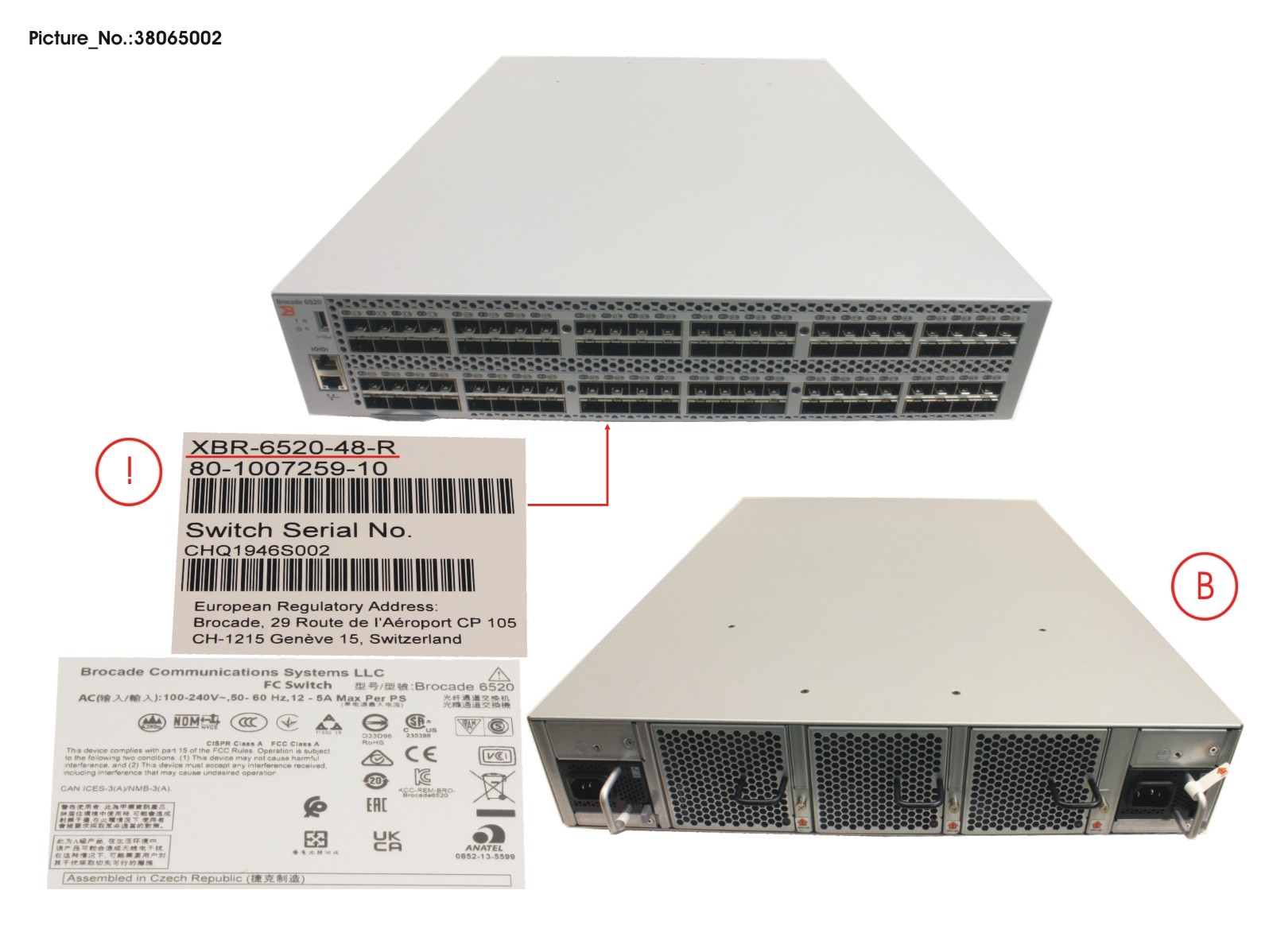 FRU 6520 48P, PORT SIDE EXHAUST FRU 6520 48P, PORT SIDE EXHAUST