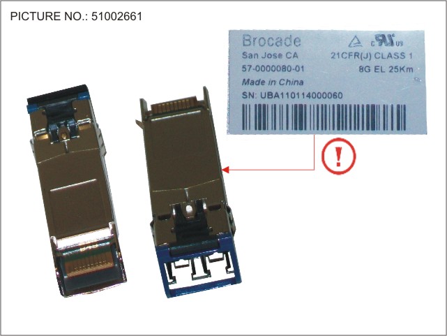 SFP SINGLE MODE FIBRE, 8 GB/S 25 KM