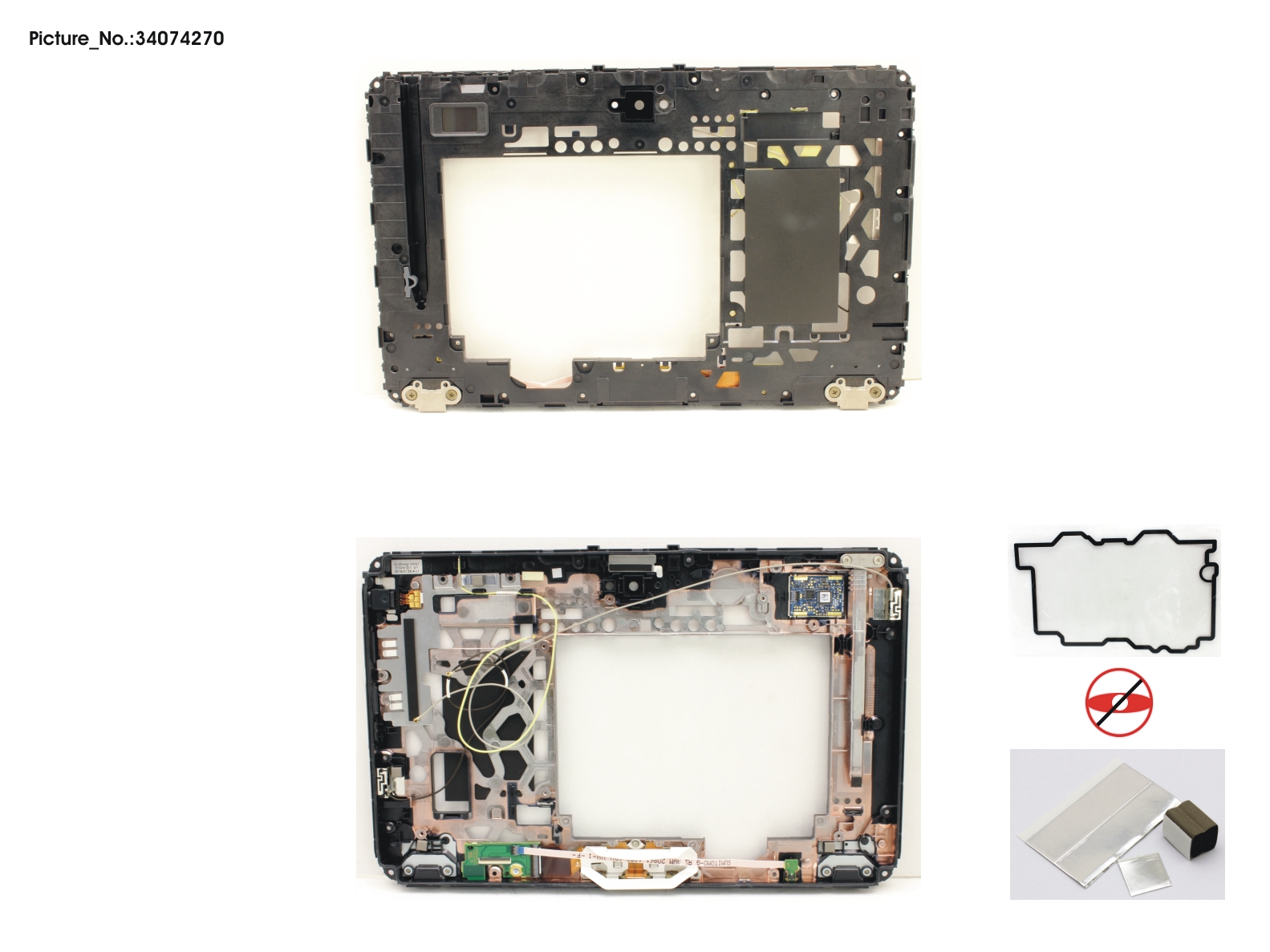 LCD MIDDLE COVER W/ FP (WWAN)