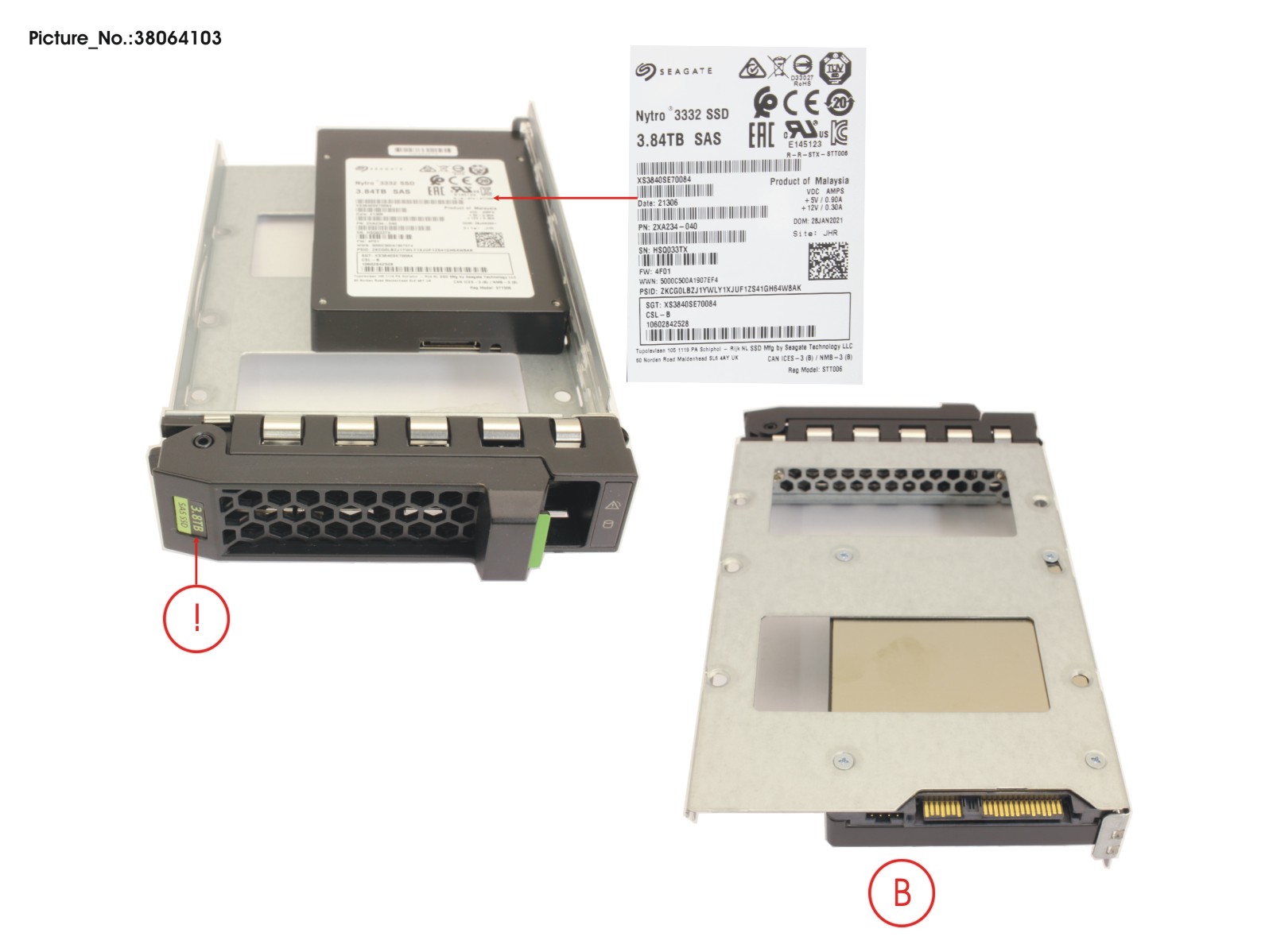 SSD SAS 12G RI 3.84TB IN LFF SLIM