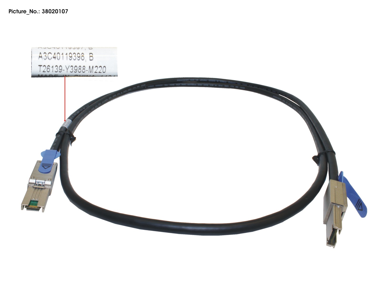 SAS CABLE SFF 8088-SFF 8088 , 2.0M