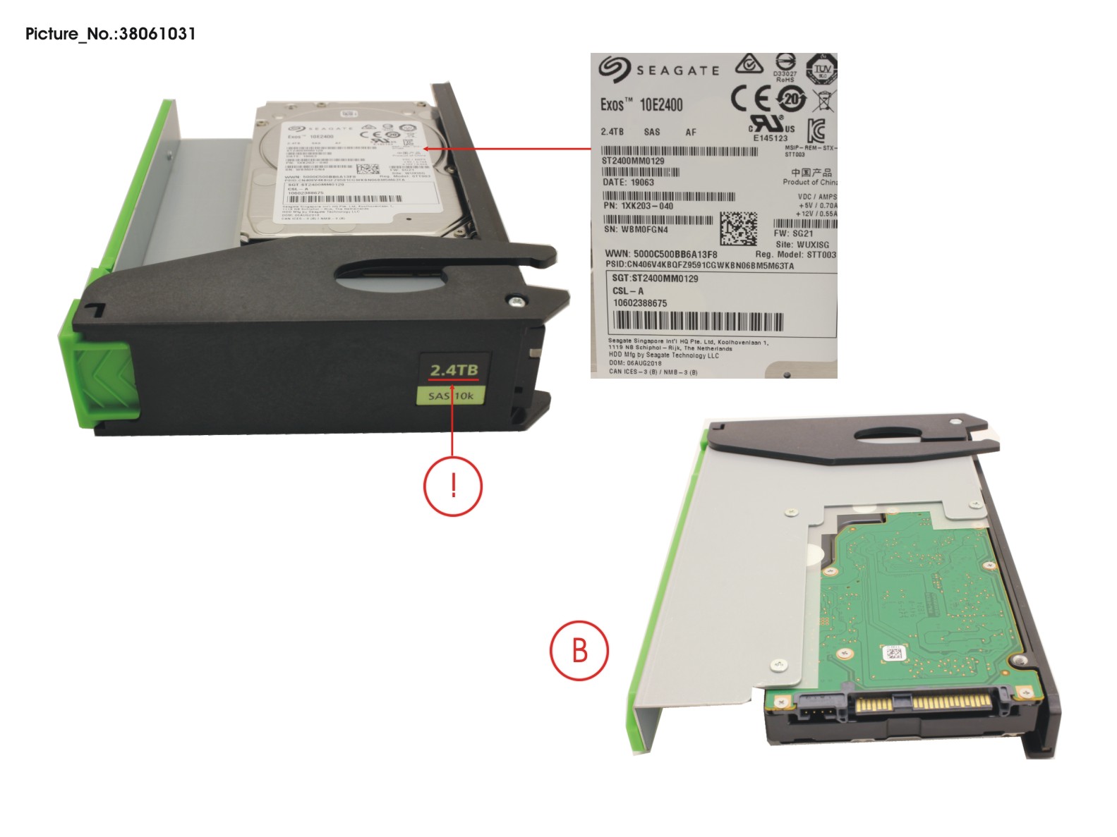 JX60 S2 HD SAS 2.4TB 10K 12G 512E