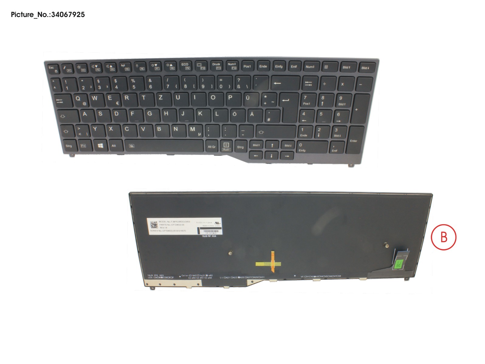 FUJITSU KEYBOARD 10KEY BLACK W/ BL GERMAN FUJITSU KEYBOARD 10KEY BLACK W/ BL GERMAN