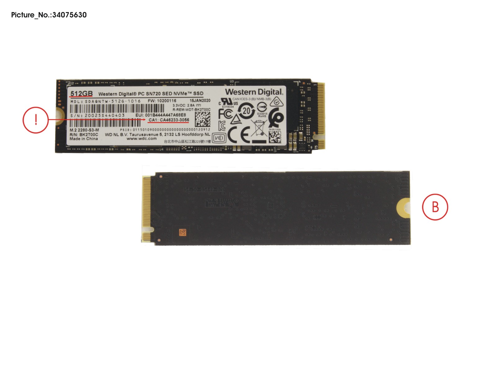 SSD PCIE M.2 2280 WD SN720 512GB(FDE) SSD PCIE M.2 2280 WD SN720 512GB(FDE)