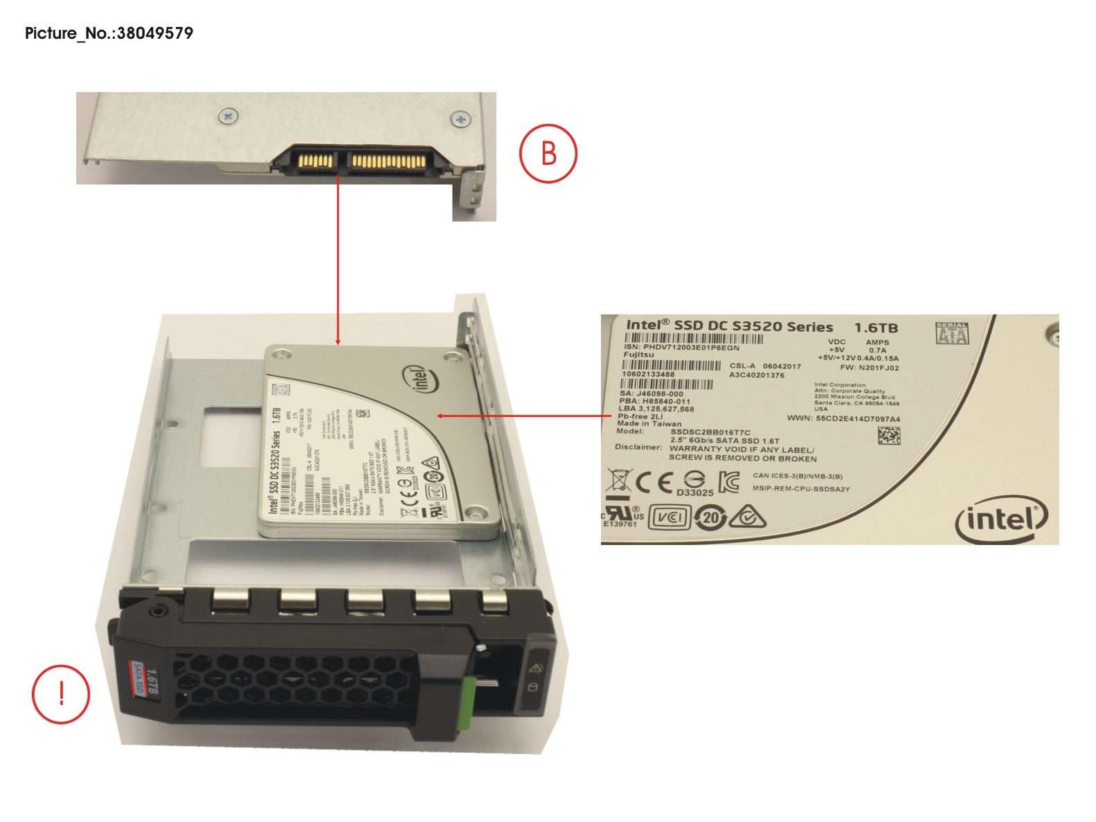 SSD SATA 6G 1.6TB READ-INT. 3.5' H-P EP