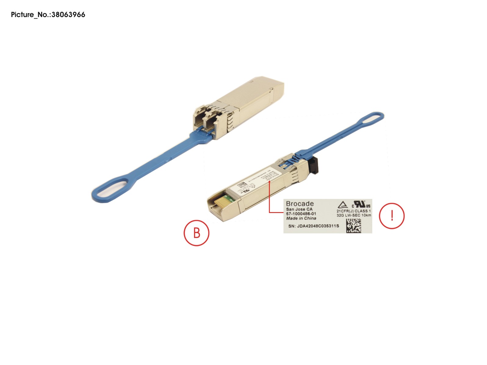 FUJITSU FRU,SFP+,LWL,32G,10KM,1-PK,BR,SECURE